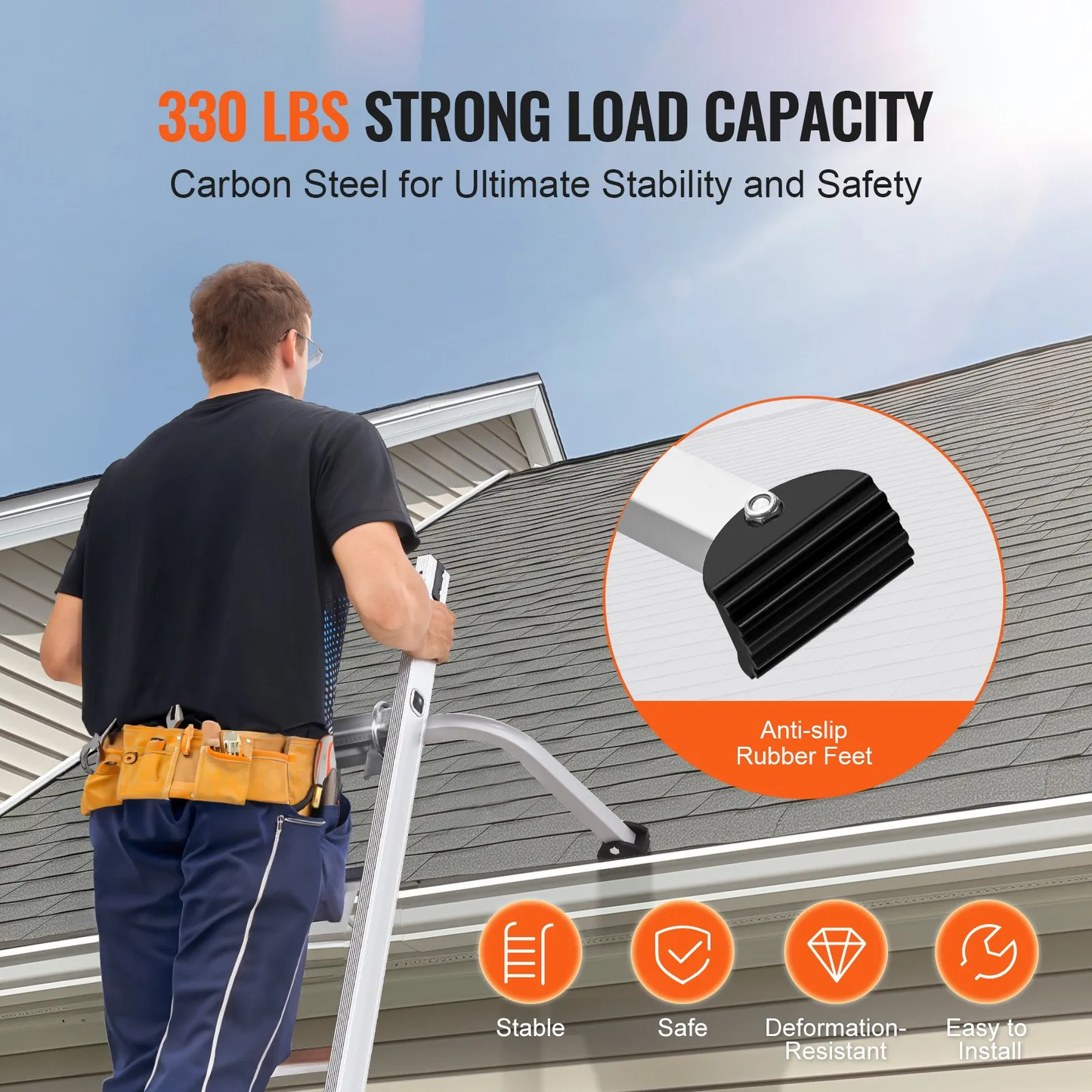 VEVOR Ladder Stabilizer, Extension Ladder Standoff, Heavy Duty Wing Span/Wall Ladder Accessories,-$40
