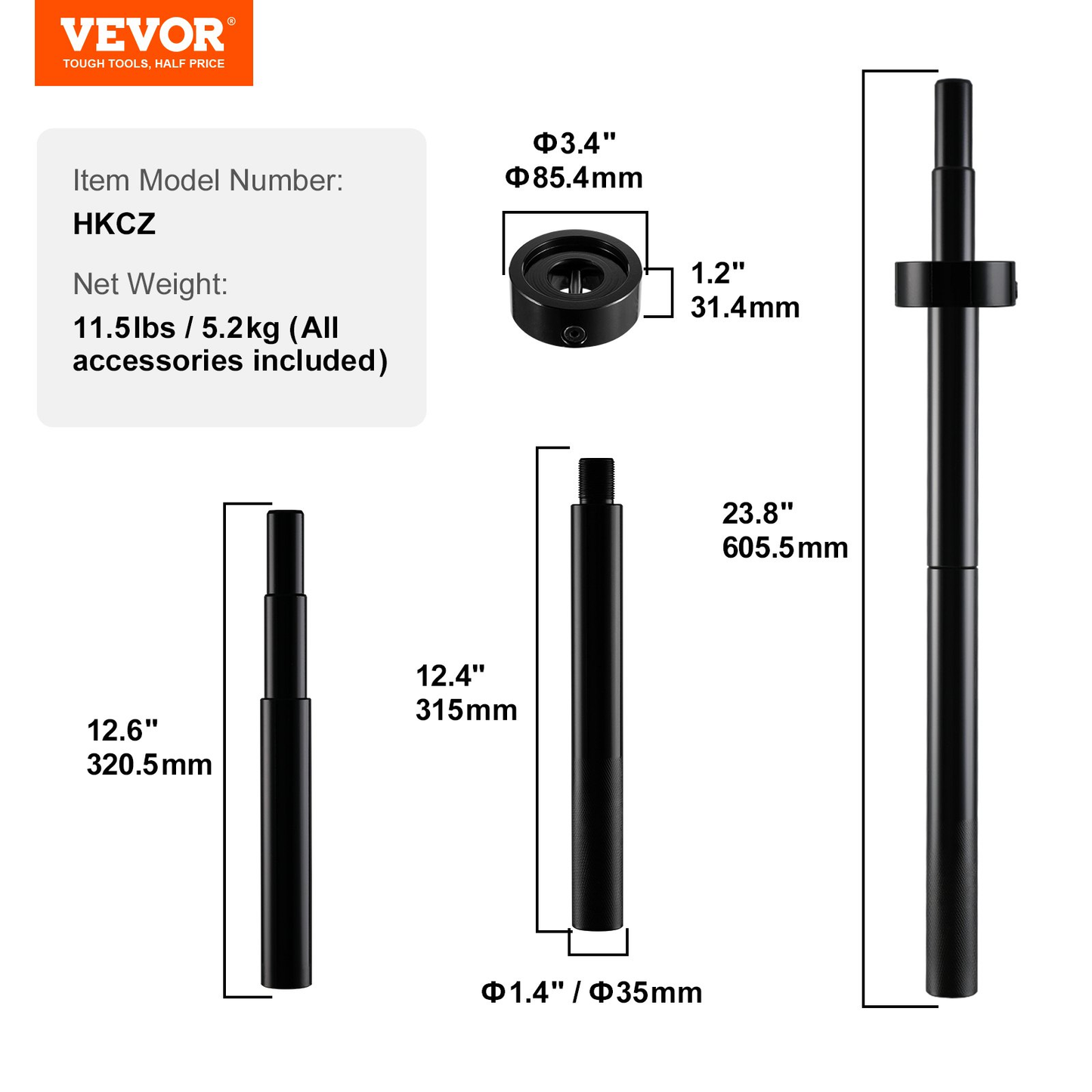 VEVOR Gimbal Bearing Alignment and Install Kit, Heavy Duty Engine Alignment Tools Set Fits for Mercruiser Alpha,