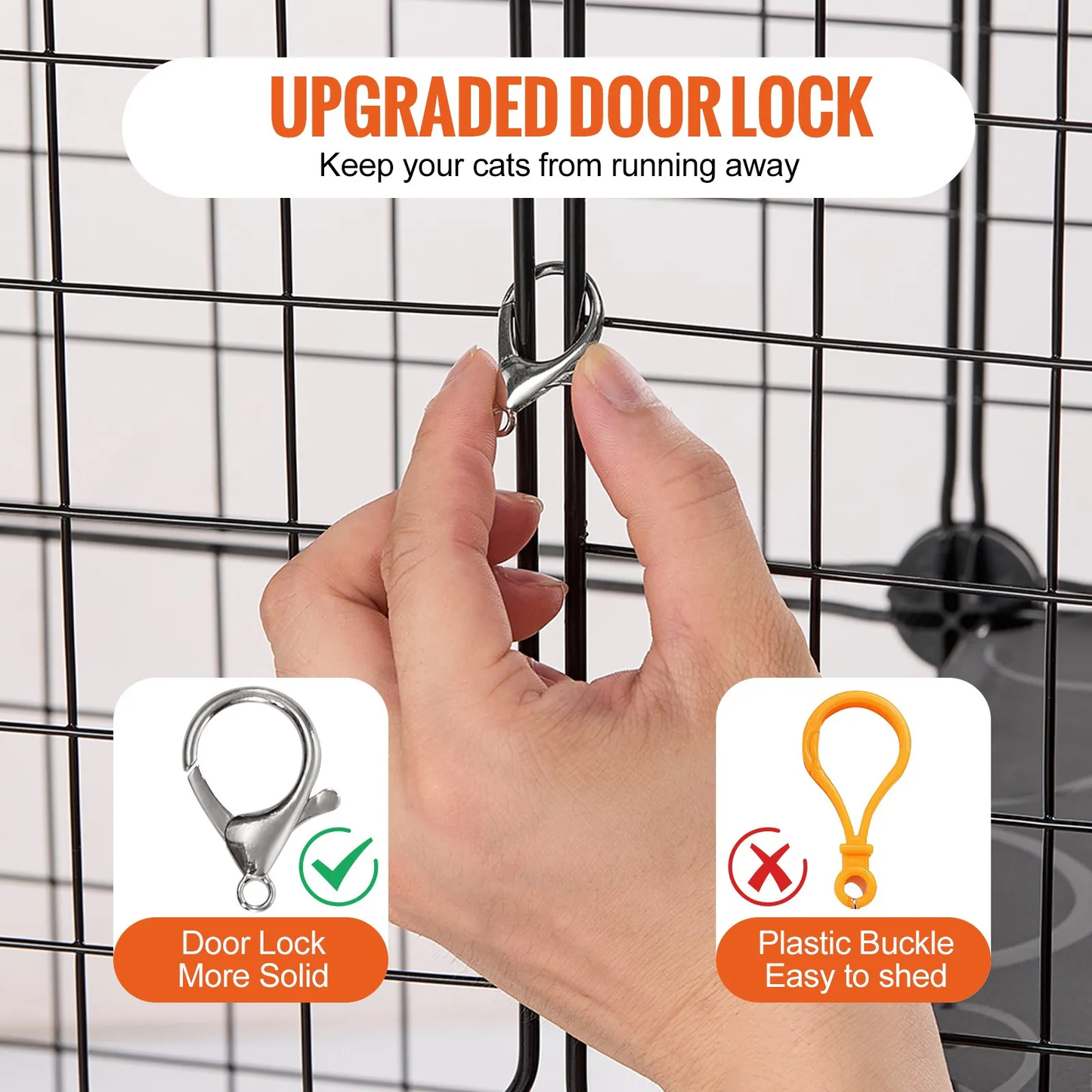 VEVOR Large 4-tier Cat Cage,Detachable Metal Wire,with 5 Front Doors Hammock Ramp ladders,-$130