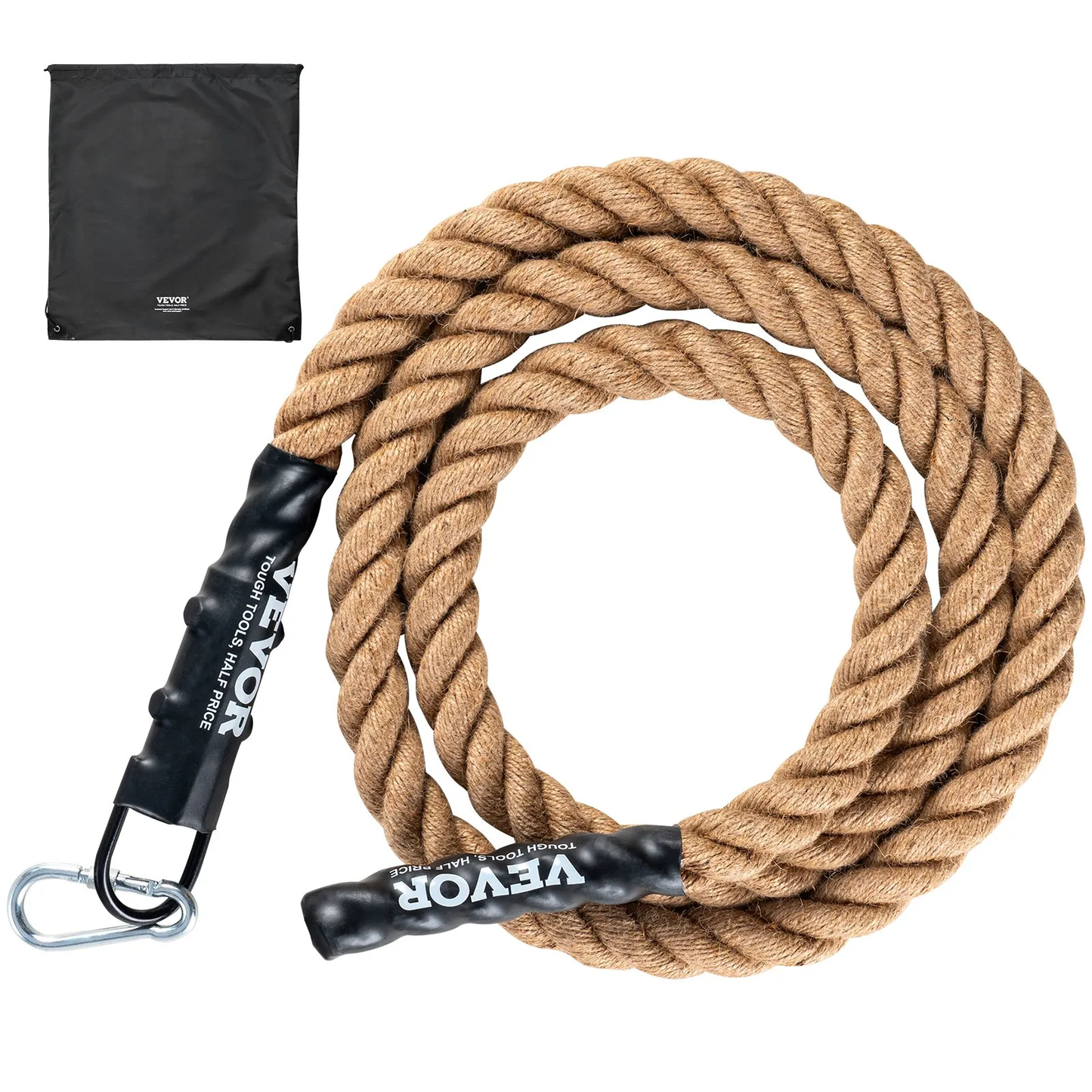 VEVOR Gym Climbing Rope, 1.5" Diameter 10 ft Length Gym Fitness Training Rope, Gym Exercise,-$25