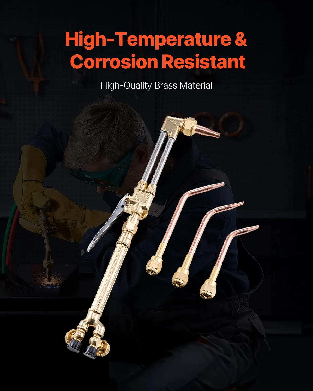 VEVOR Oxygen Acetylene Torch Kit, Gas Welding Cutting Torch Kit, 14PCS(without Gas Cylinder),-$100
