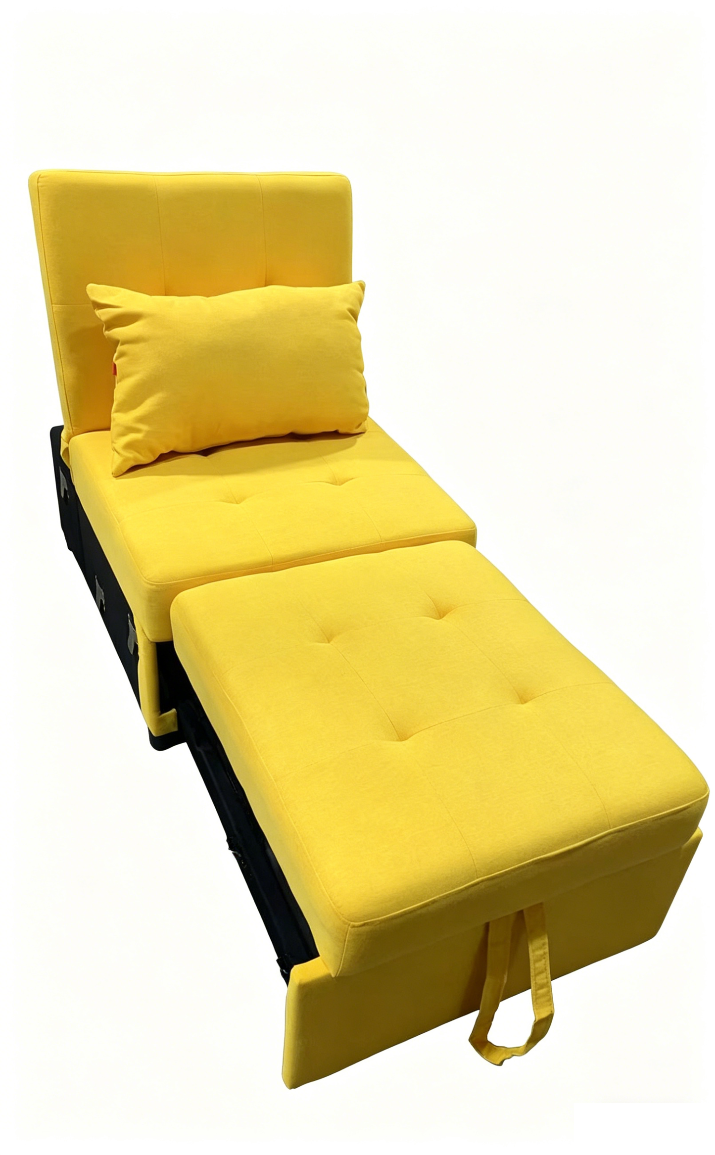 Brand New Assemble POVISON Chair Bed Sleeper, 3-in-1 Convertible Sofa Chair W/ Adj Backrest(Yellow),-$500/pair
