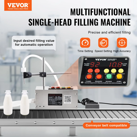 VEVOR Liquid Filling Machine, 10-4000ml Filling Capacity, Automatic Bottle Filler Machine Bottling Machine,-$60