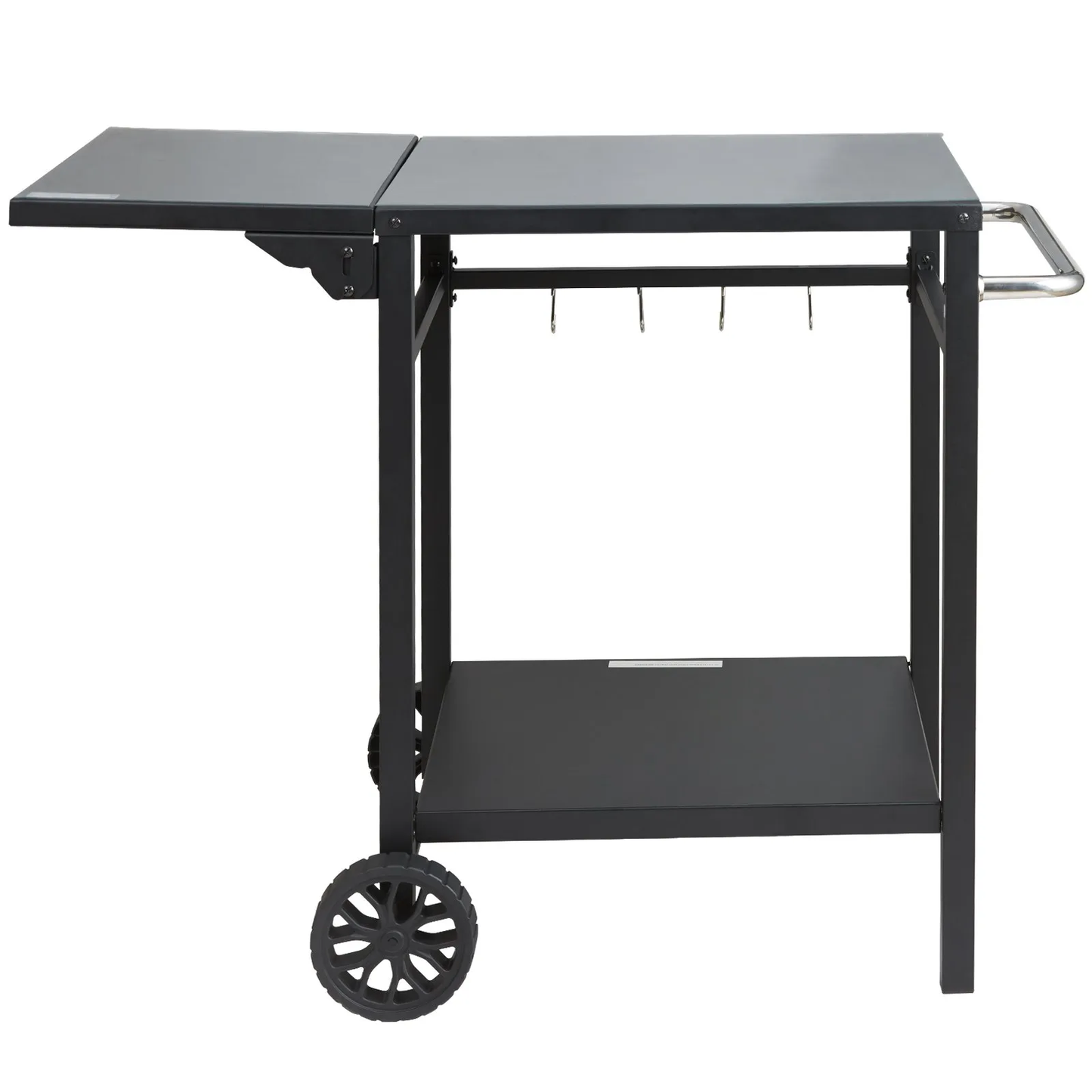 VEVOR Outdoor Grill Dining Cart with Double-Shelf, BBQ Movable Food Prep Table,-$75