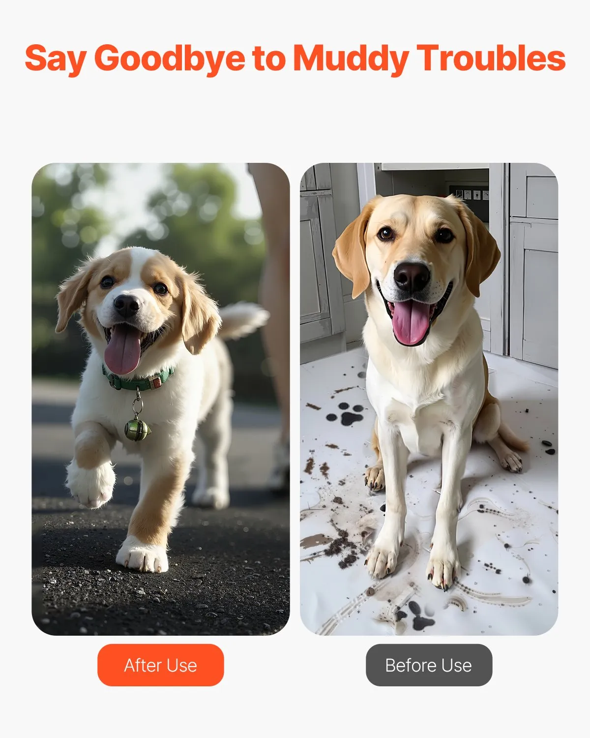 VEVOR Rubber Mulch for Landscaping, 2 Rolls Recycled Rubber Mulch Mat 120 x 4.5 in, -$25