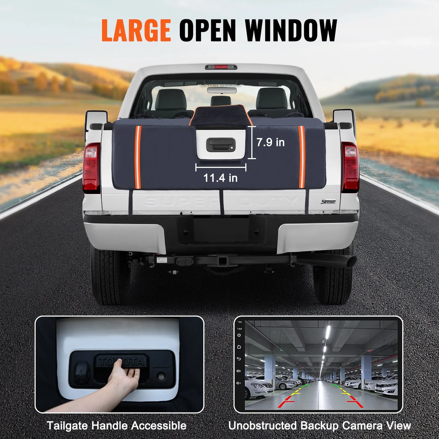 VEVOR Tailgate Bike Pad, 53" Truck Tailgate Pad Carry 5 Mountain Bikes, Upgraded Grooves,-$35