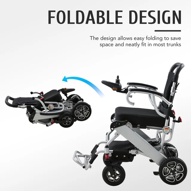 Brand New Assemble Brushless Folding Electric Wheelchair 300W Power Wheelchair, 12.4mi Range,-$1000