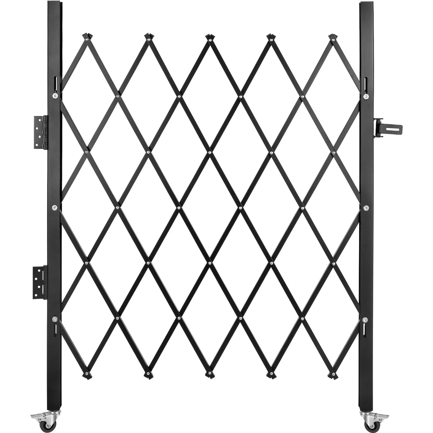 VEVOR Single Folding Security Gate, 48" W x 37" H Folding Door Gate, Steel Accordion Security Gate