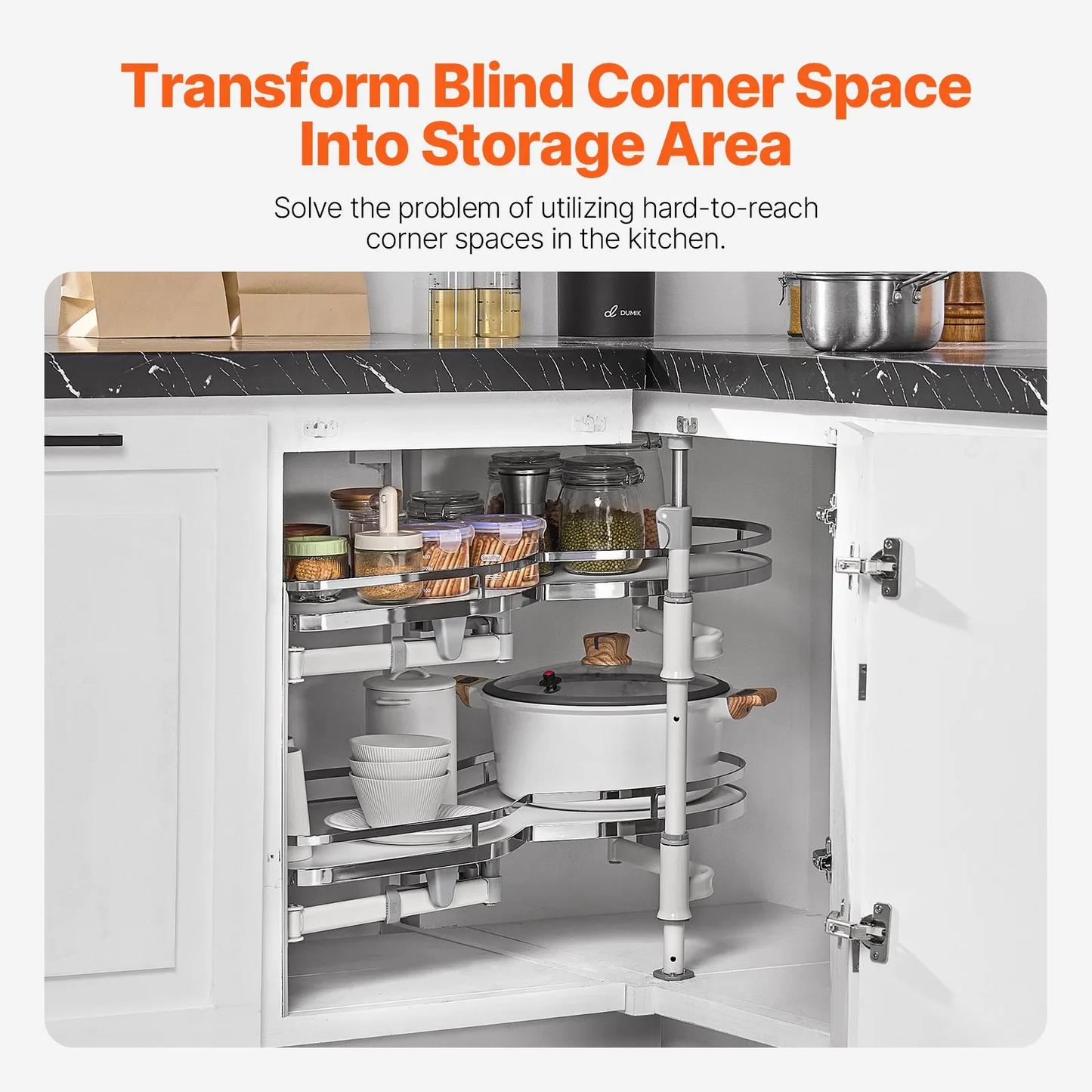 VEVOR Swing Left Blind Corner Cabinet, Pull Out Organizer for 36 inch Width Blind Cabinet,-$100