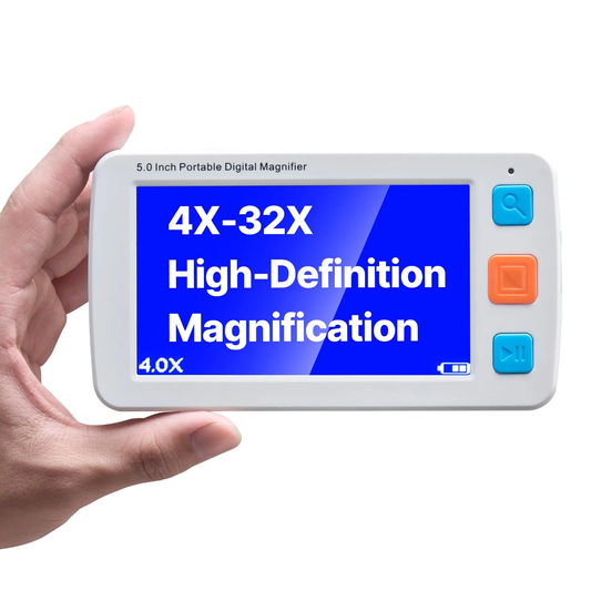 VEVOR Portable Digital Magnifier, 5-inch HD Electronic Video Magnifier for Low Version, 4X - 32X Zoom,-$110