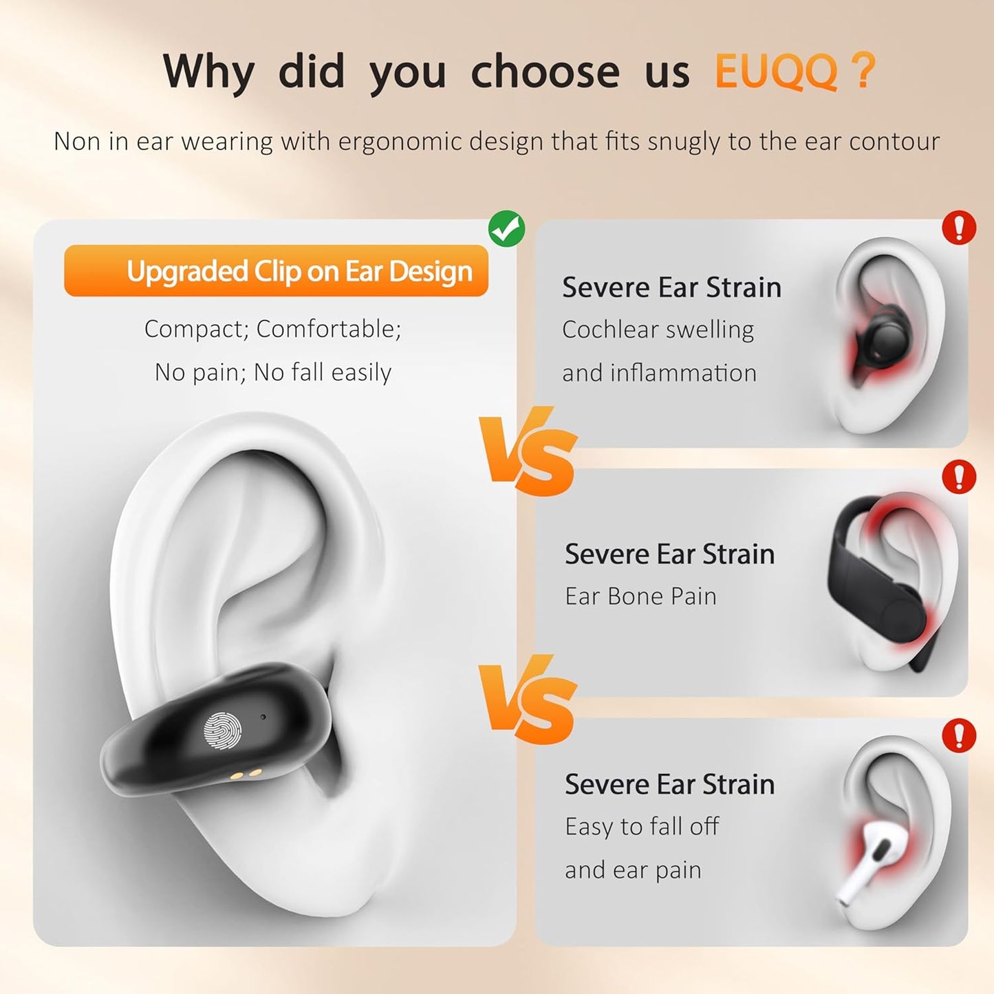 BNIB-Headphones Bluetooth 5.3 Wireless Earbuds 4 HD Mic with 40 Hours LED Display Charging Case