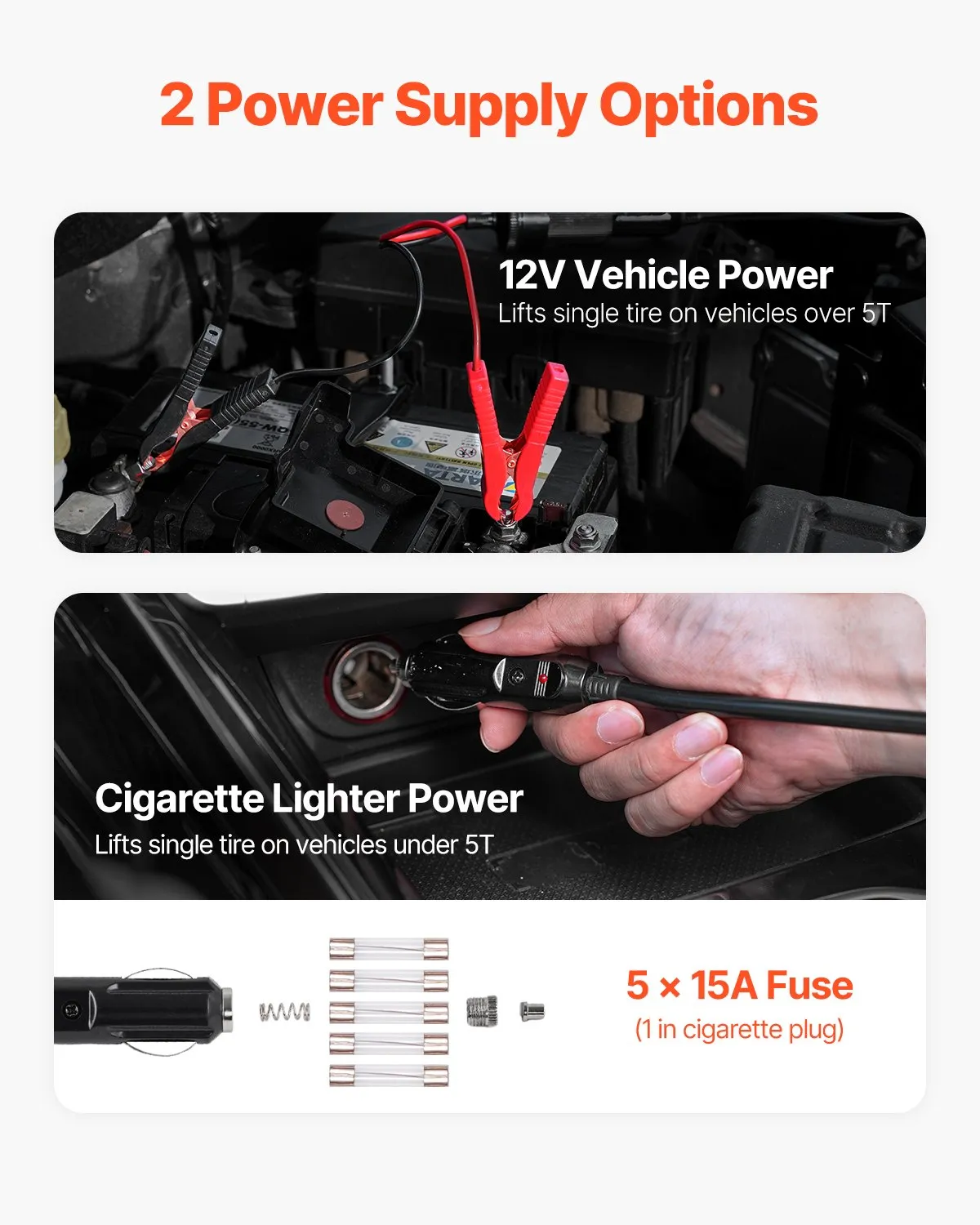 VEVOR Electric Car Jack, 5 Tons /11000 lbs, Electric Scissor Jack with Built-In Inflator,-$125
