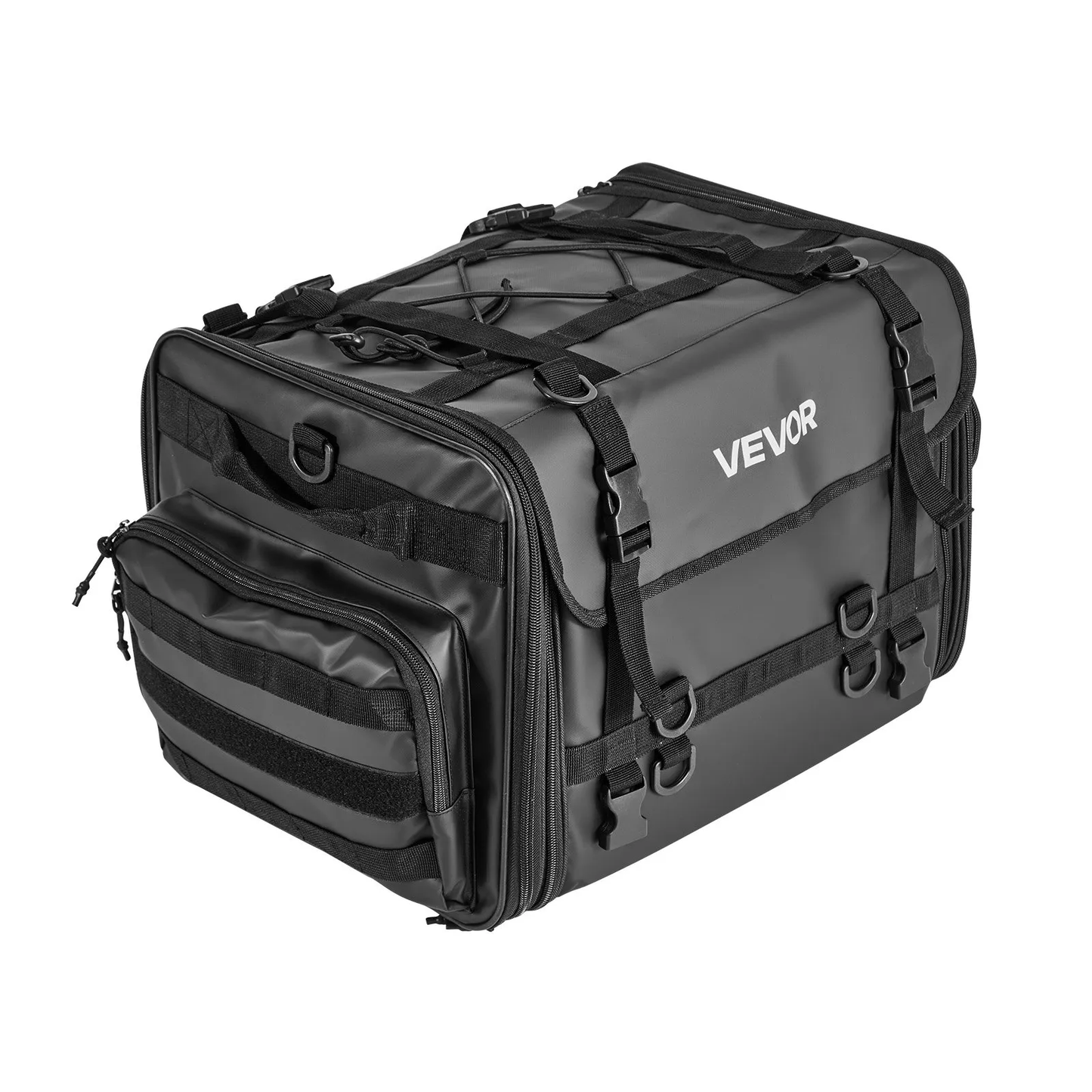 VEVOR Motorcycle Tail Bag, 40-60 L Expandable Motorcycle Rear Seat Bag w/ Waterproof Cover,-$55