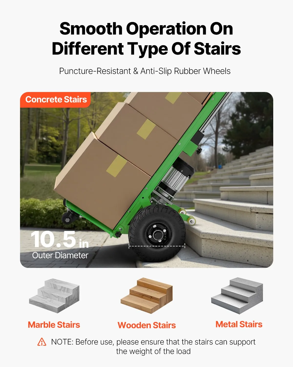 VEVOR Electric Stair Climbing Hand Truck, 400 kg Load Capacity, Equipped with 400 cm Pull Rope,-$950