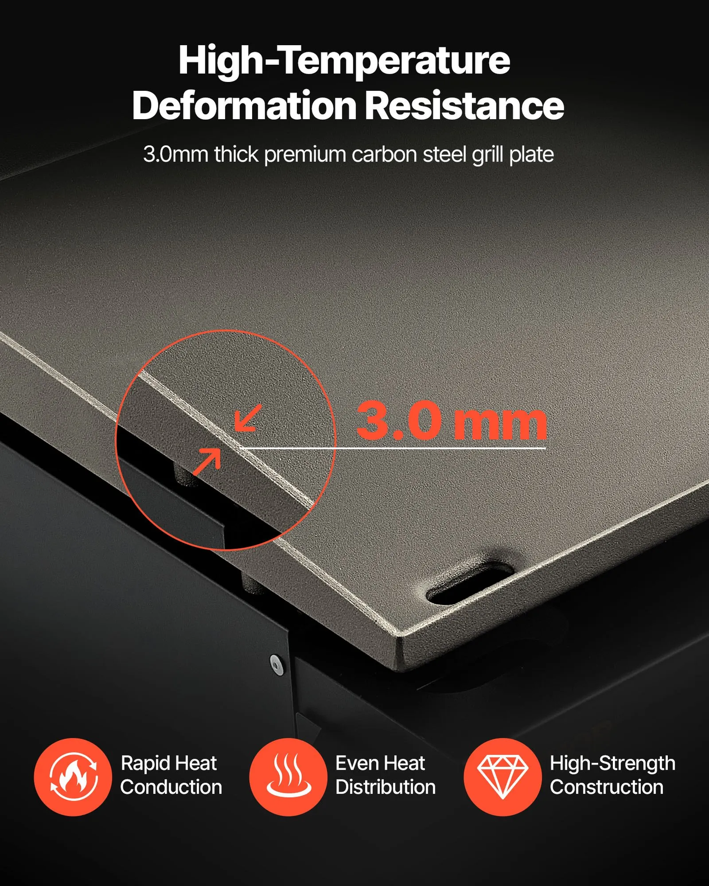 VEVOR Commercial Griddle, 16.9" Heavy Duty Manual Flat Top Griddle, Countertop Gas Grill,-$80