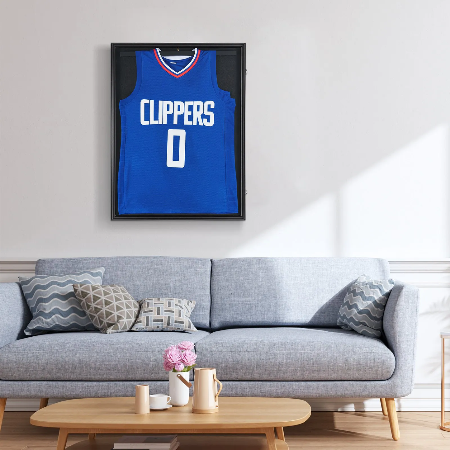 VEVOR 2PCs Jersey Display Frame Case, 23.3x31.2x1.5 in, Large Lockable with 98% UV Protection