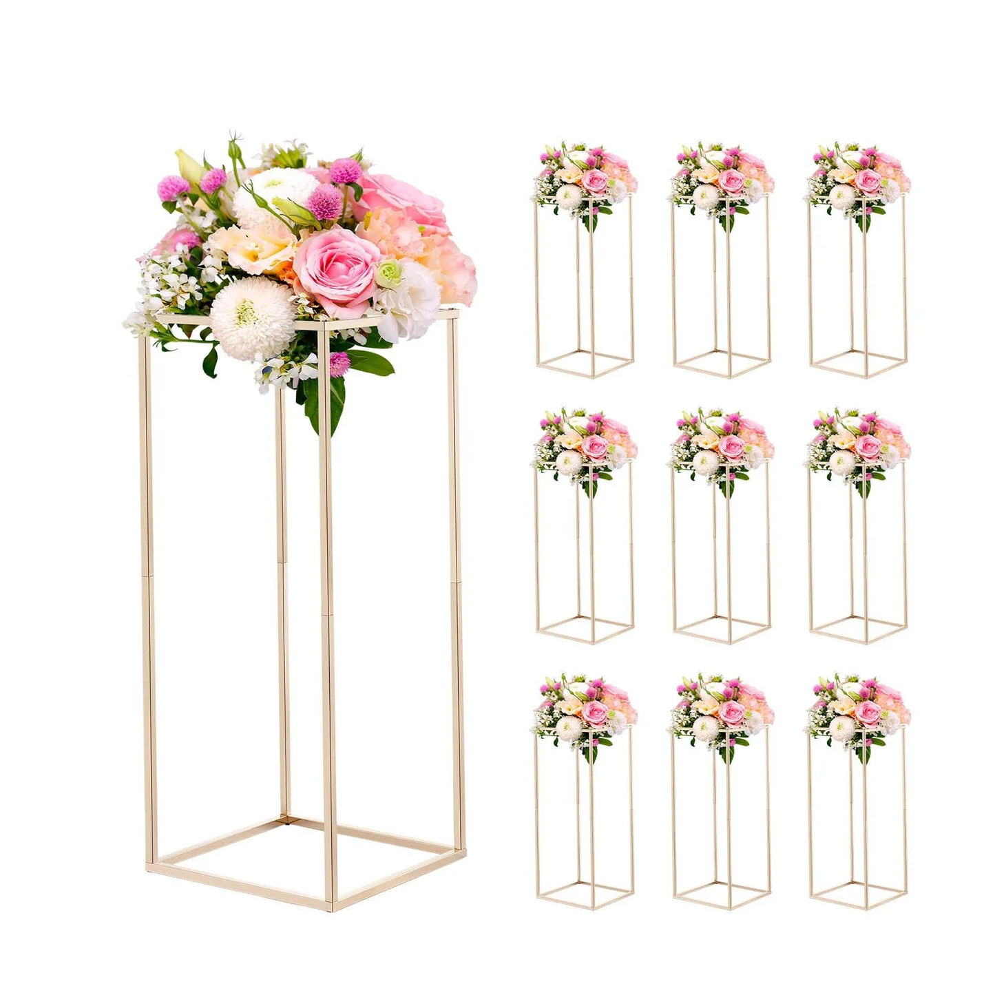 VEVOR Wedding Flower Stand, 10PCS 23.62-inch Column Flower Stand, Floral Stands,-$75