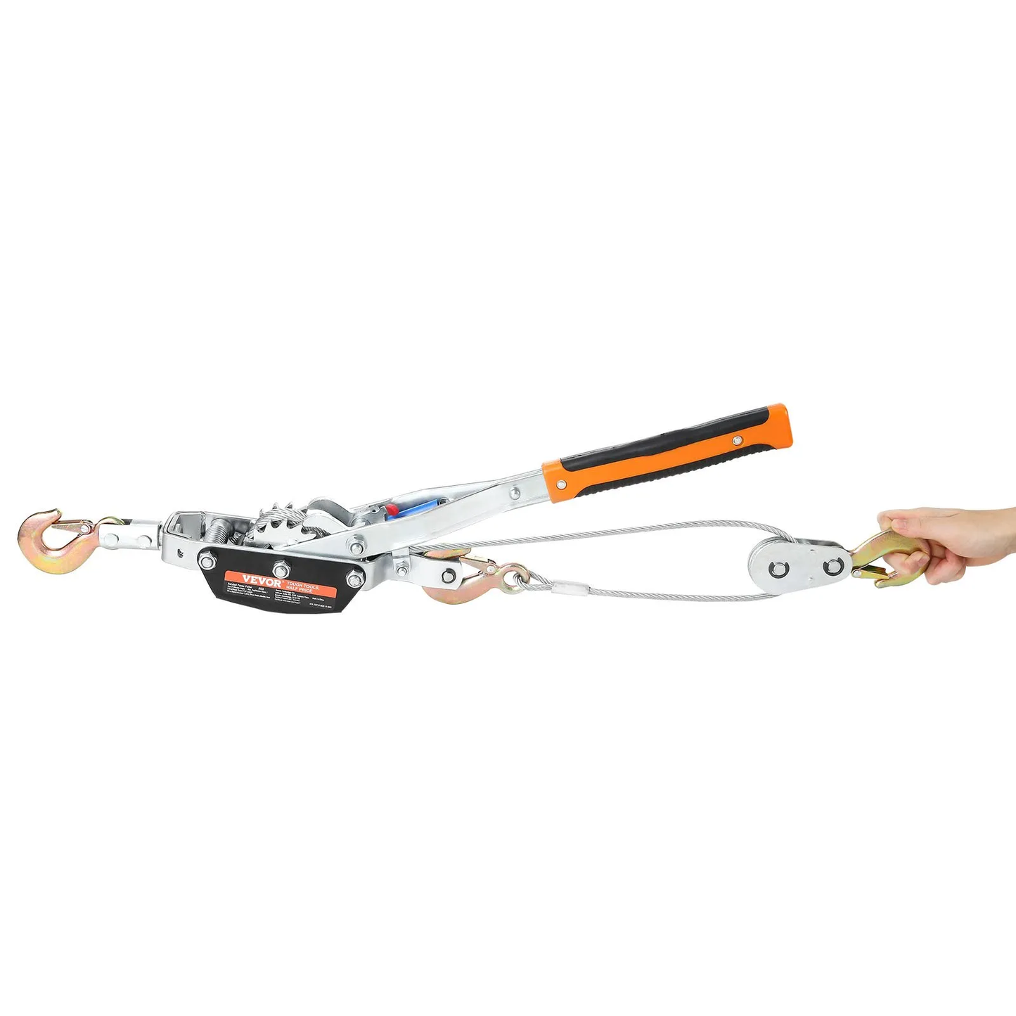 VEVOR Come Along Winch, 5 Ton (11,023 lbs) Pulling Capacity, 11.5 ft Steel Cable, 3 Hooks, -$45