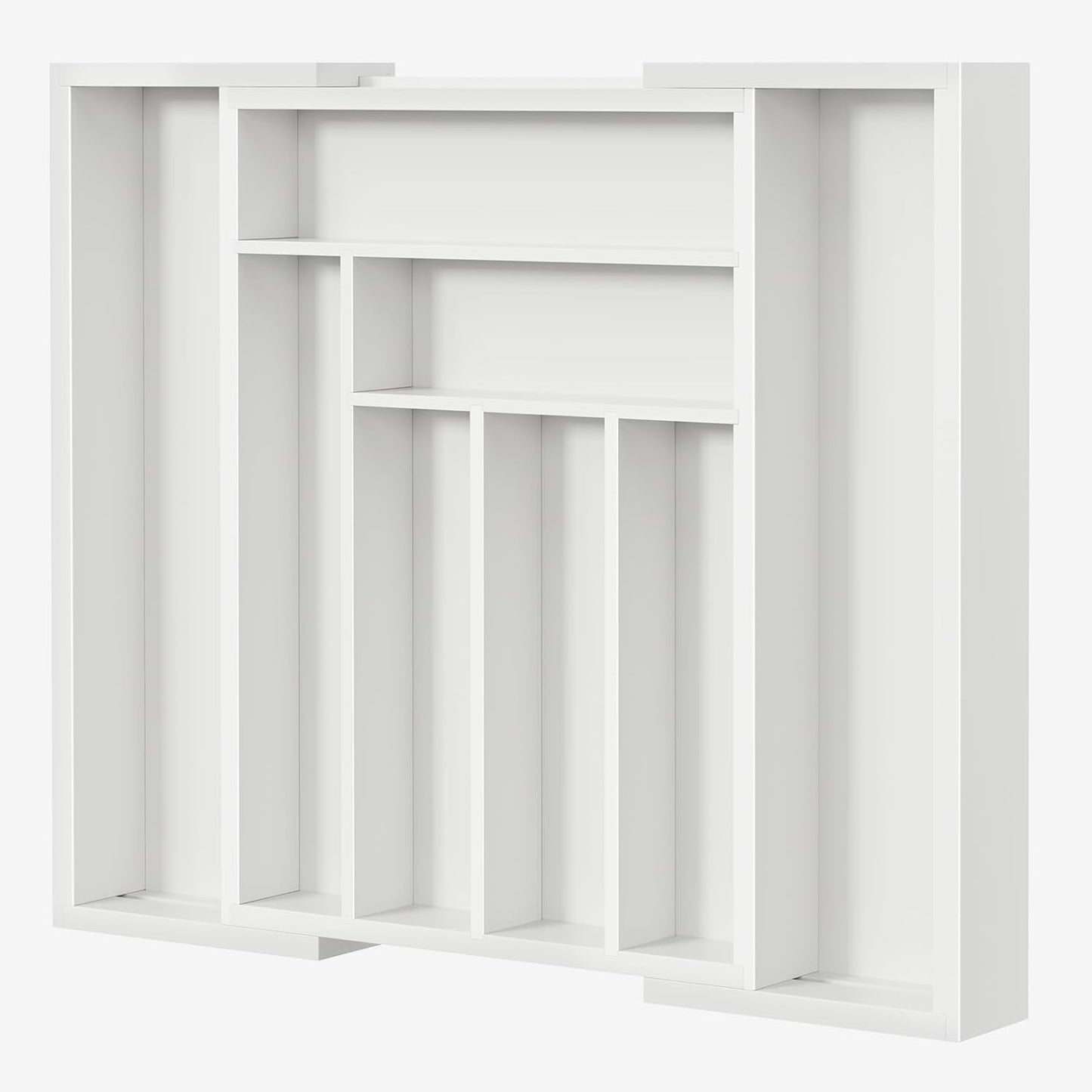 BNIB-Pipishell Bamboo Expandable Drawer Organizer for Utensils Holder, Adjustable Cutlery Tray,(White)-$20