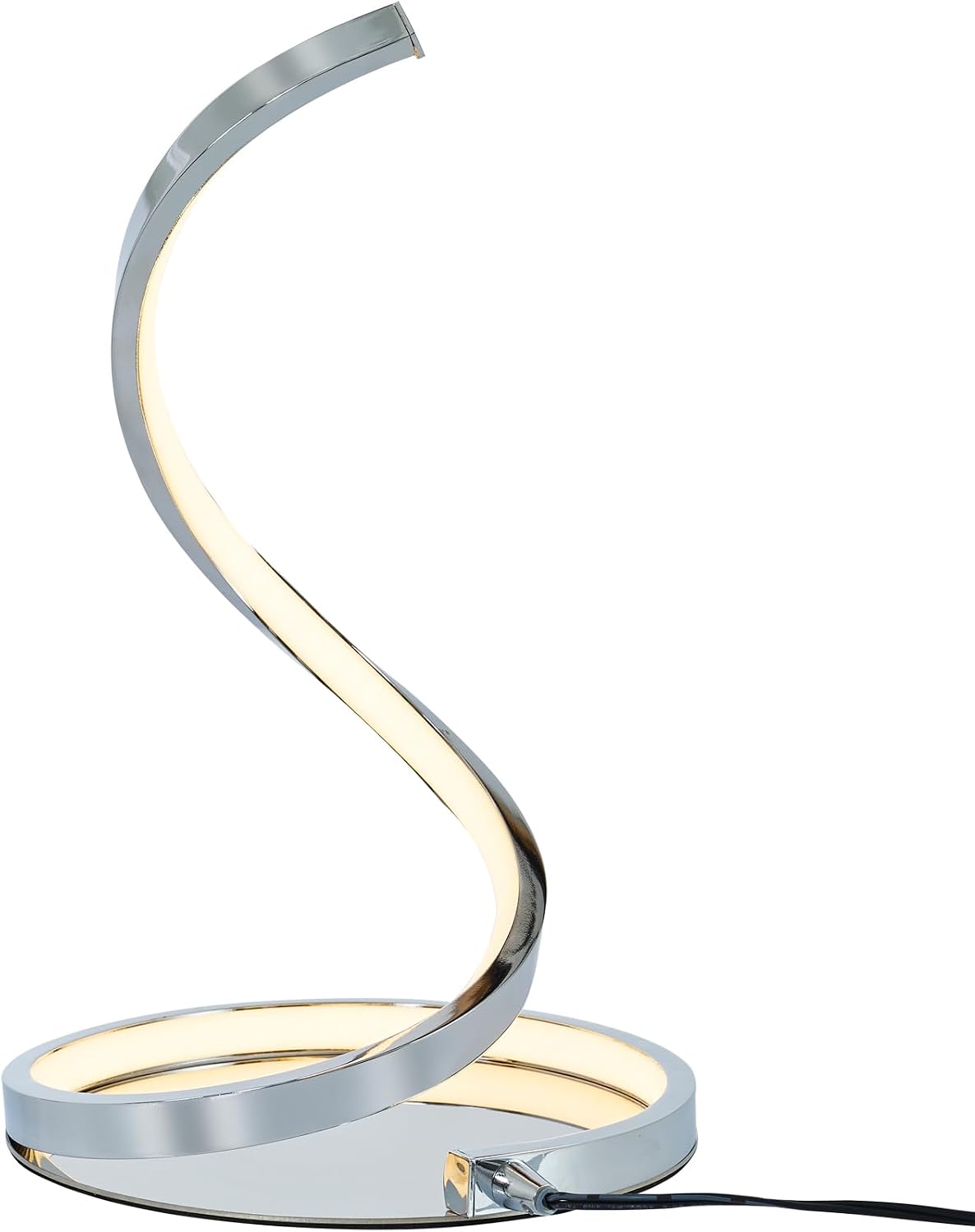 BNIB-Table Lamp, Modern Spiral Bedside Lamps, 2 Packs12W Stepless Dimmable LED Touch Lamp,-$15