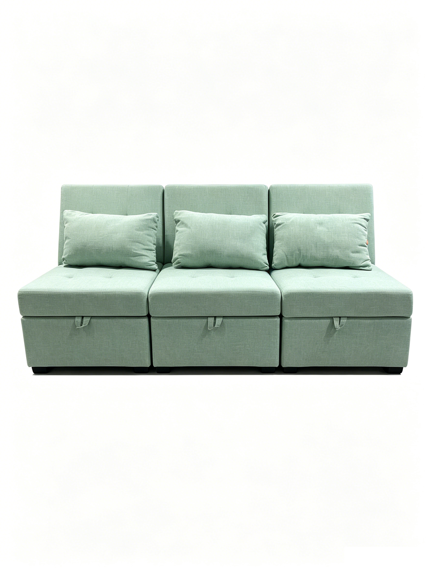 Brand New Assemble POVISON Chair Bed Sleeper, 3-in-1 Convertible Sofa Chair W/ Adj(Light Green),-$750/Set