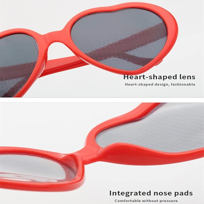 Brand new Peach Heart Women's Sunglasses–UV400 Protection, Stylish & Comfortable,$5/ 3pcs, $2/ 1 pcs