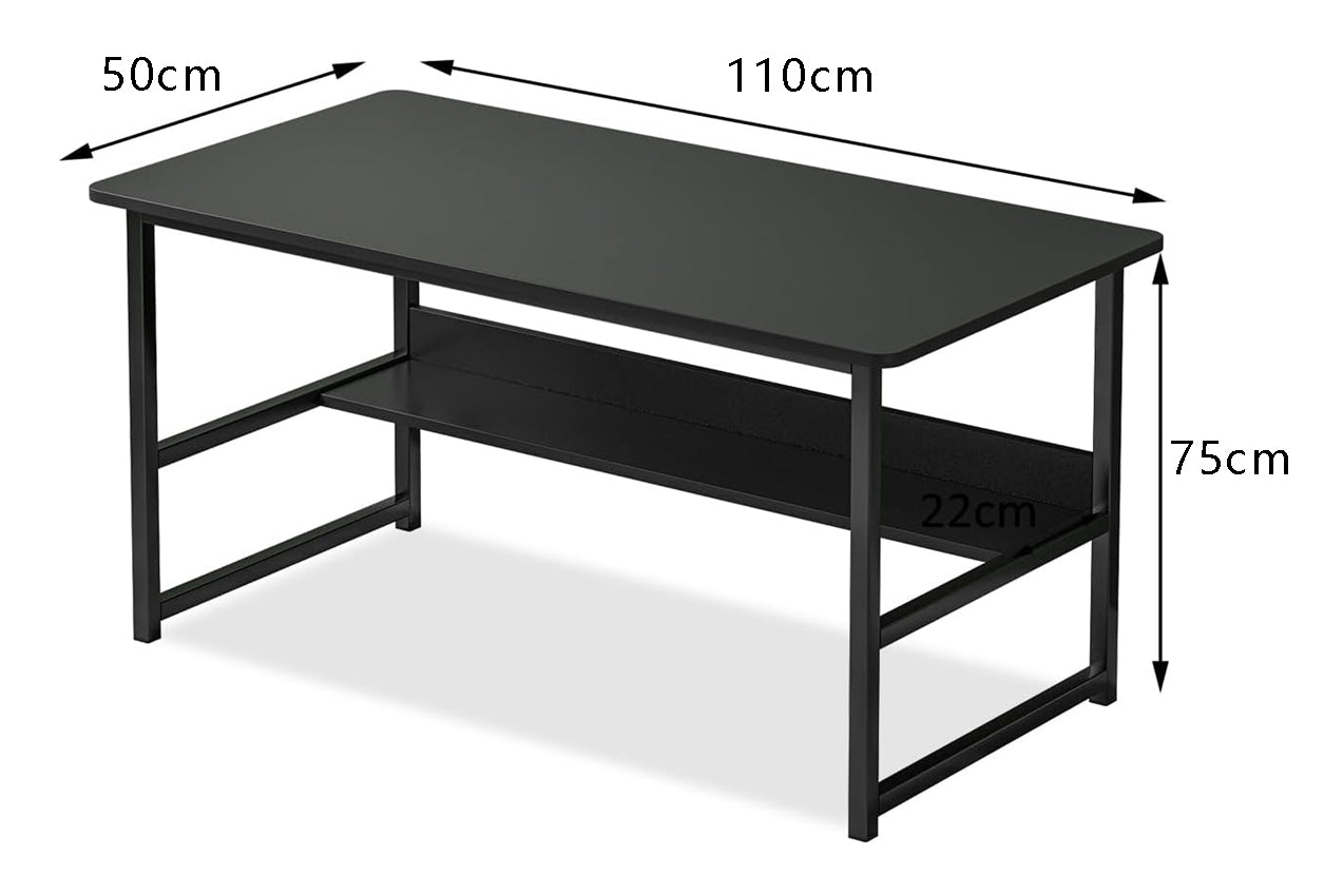 Brand new Computer Desk - Modern Minimalist Style, Ideal for Study & Writing, 110×50×75 cm, Dark Black,-$100