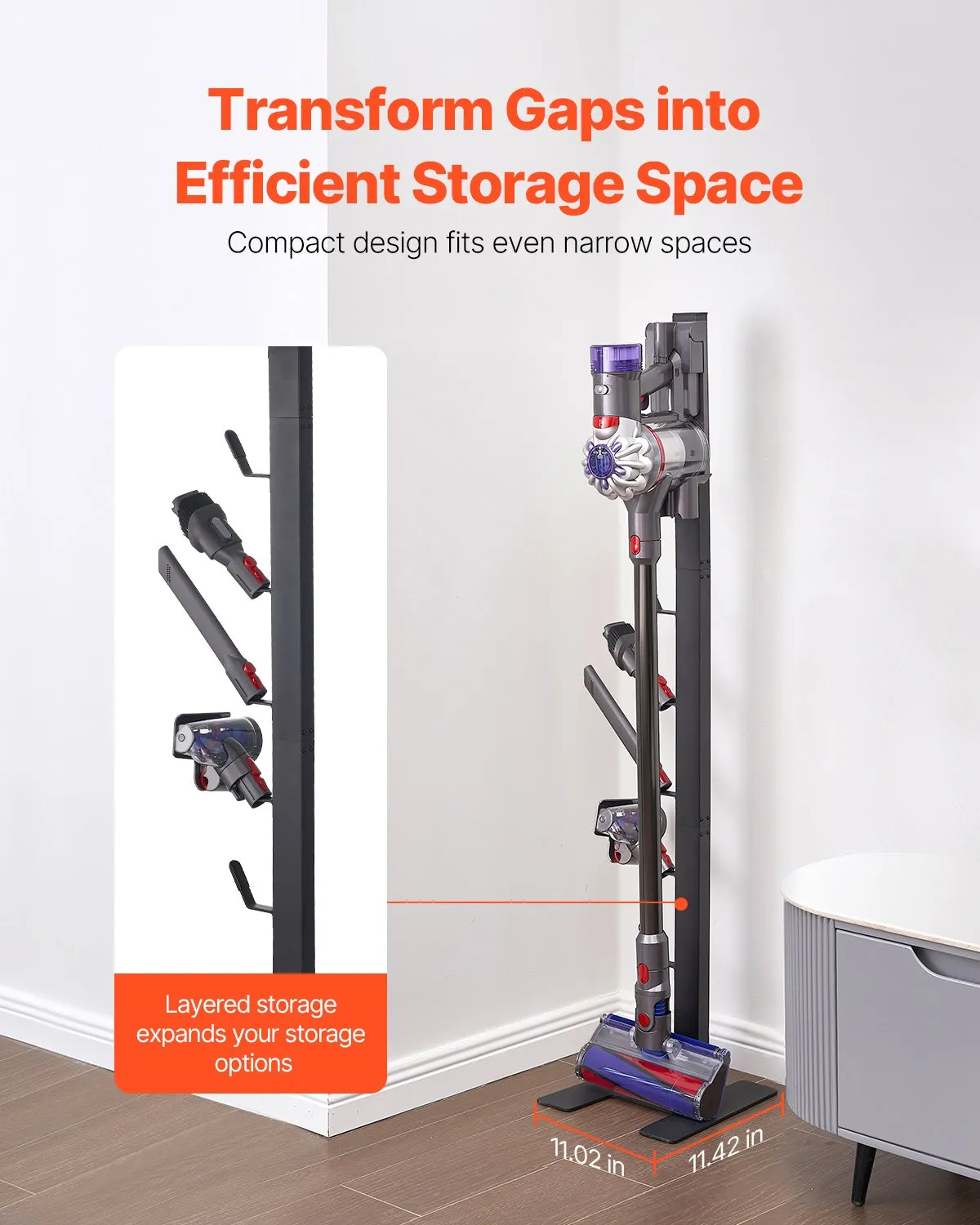 VEVOR Vacuum Stand, Compatible With Dyson V6 V7 V8 V10 V11 V15, Stable Vacuum Stand Holder,-$30
