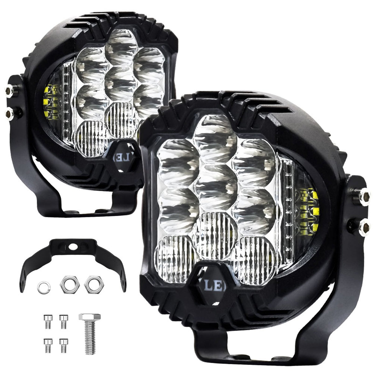 Brand New – 75W LED Work Lights – 2-Pack, 15,000 Lumens Each, 3″, IP67, 9–30V -$20