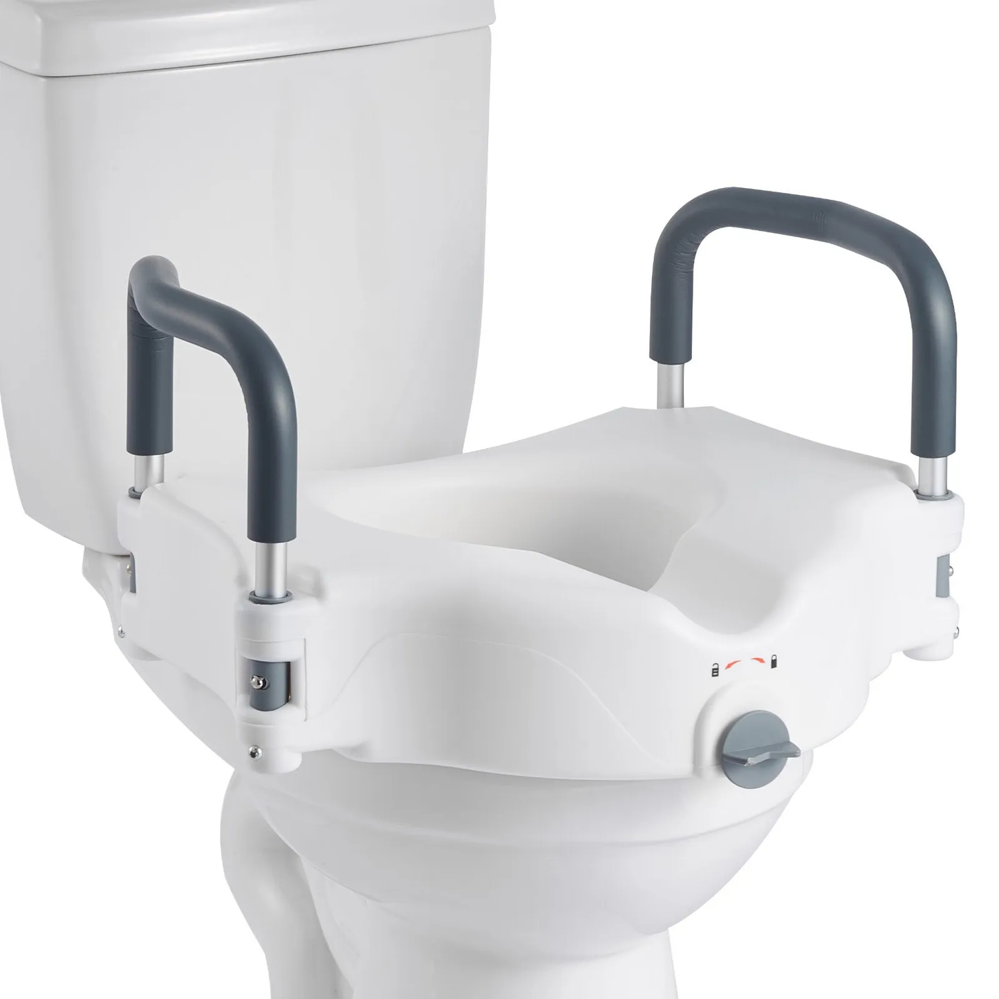 VEVOR Raised Toilet Seat with Arms, 300 lbs Load Capacity, 5-Inch Lift Height, Widened Commode,-$40