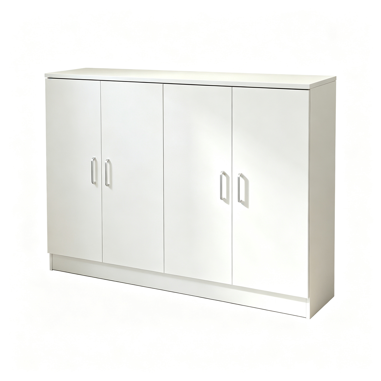 Brand New Assembled 4-door Sideboard Cabinet w/1 Adjustable Shelf, Storage Cupboard (White),-$160