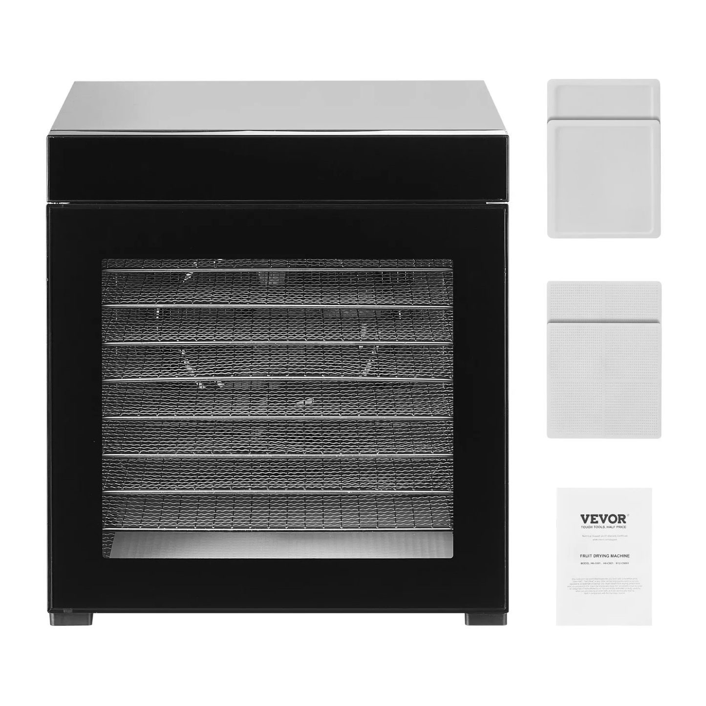VEVOR Food Dehydrator Machine, 10 Stainless Steel Trays, 1000W Electric Food Dryer with Adj Temperature,-$150