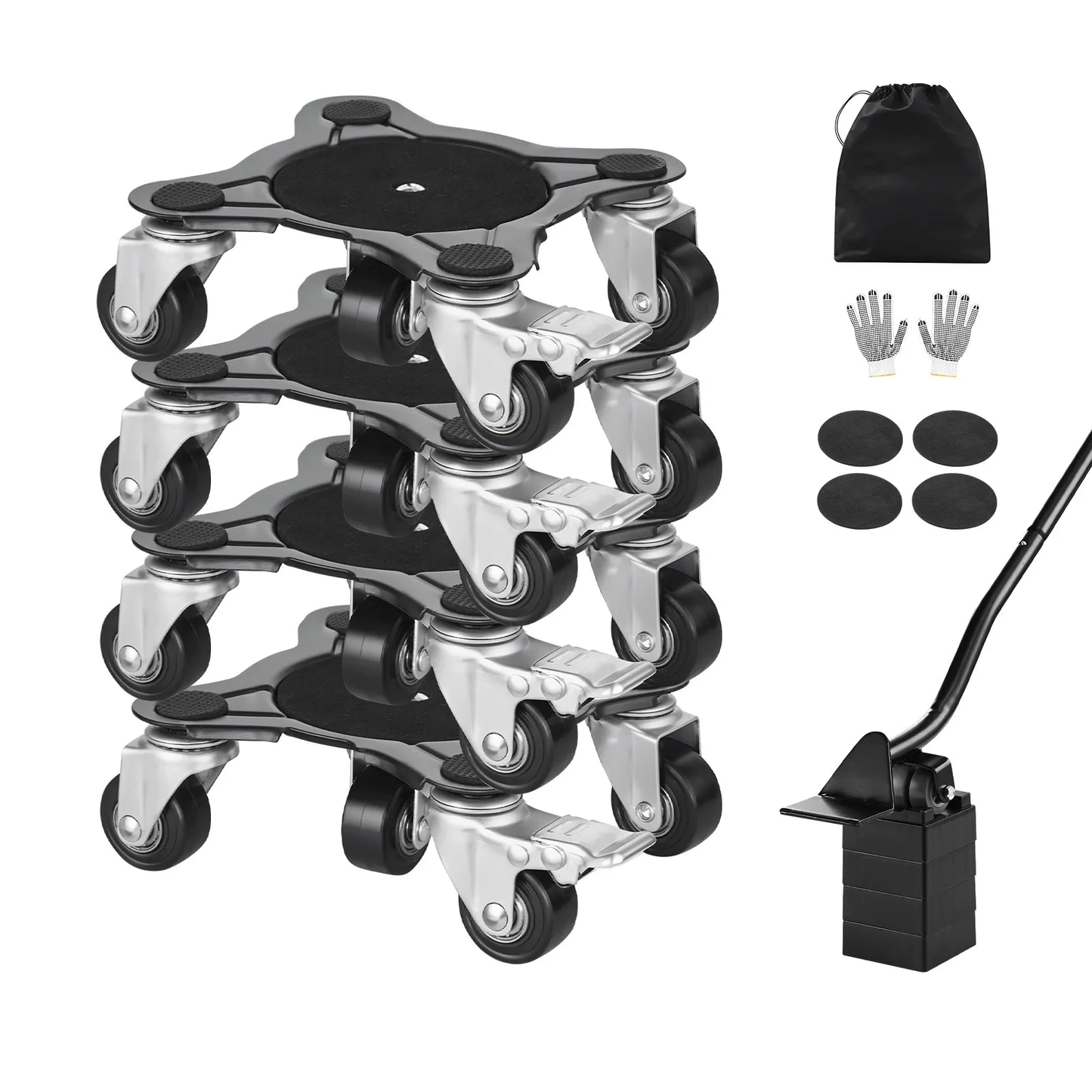 VEVOR Furniture Dolly, Maximum Load 1200 lbs, Heavy Duty Furniture Movers with 5 360°,-$40