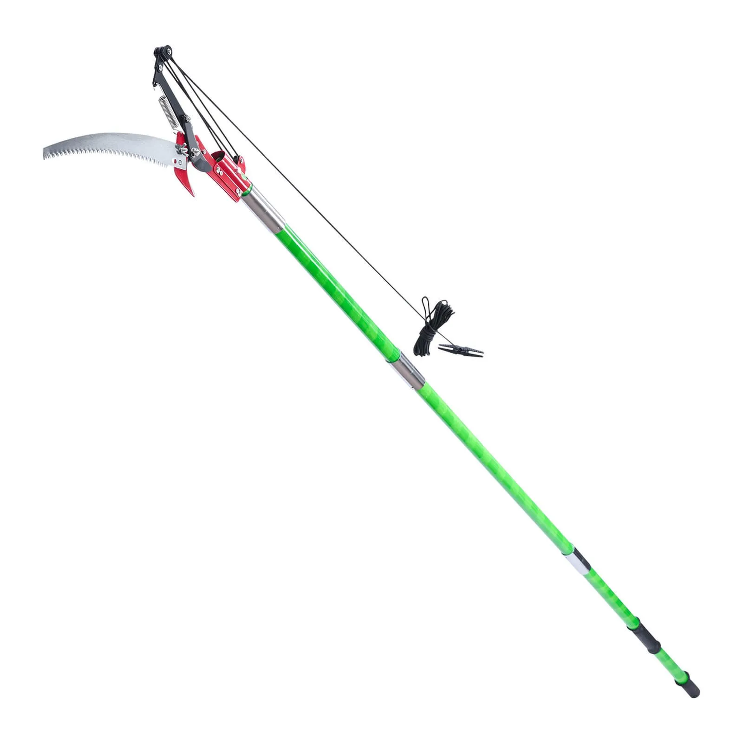 VEVOR Manual Pole Saw, 3.87-27 ft Extendable Pole Tree Pruner with Scissors, Sharp 65Mn Steel Blade,-$60