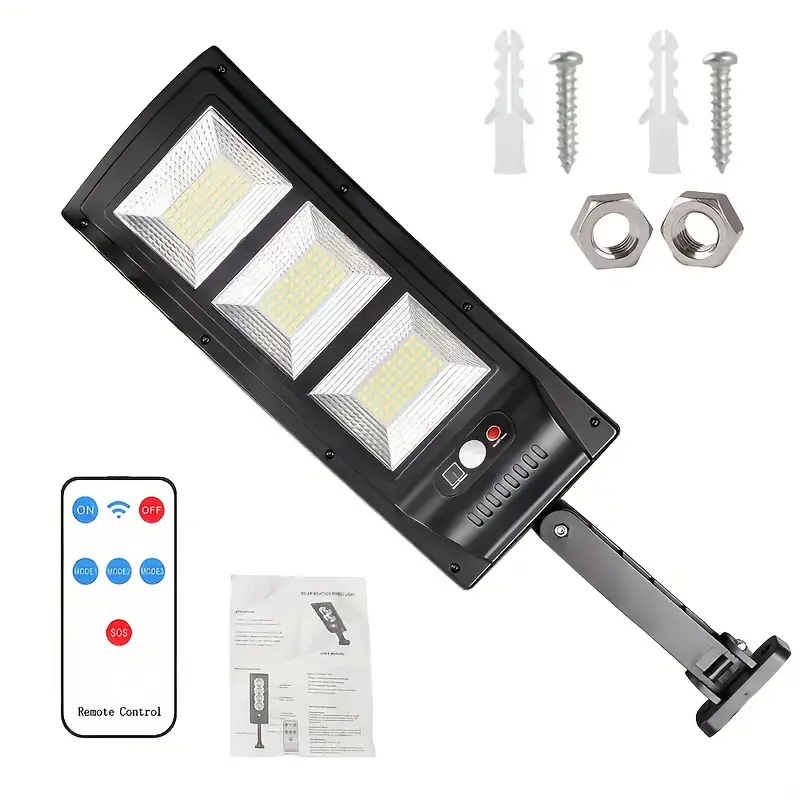 Brand New 180 LED Solar Wall Light – Dusk-to-Dawn Motion Sensor with Remote (5000mAh)