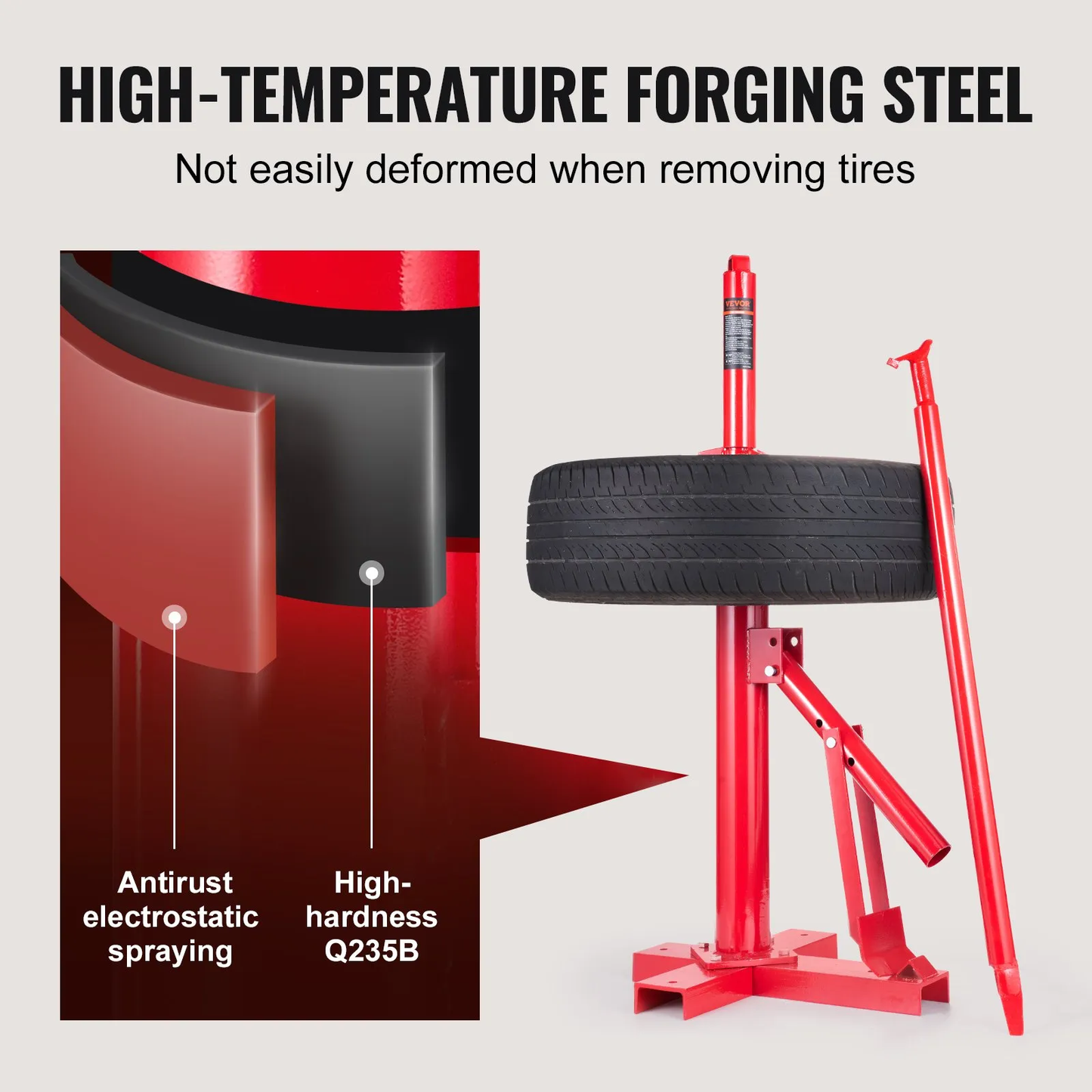 VEVOR Manual Tire Changer, Portable Hand Bead Breaker Mounting Tool for 8" - 16" Tires,-$60