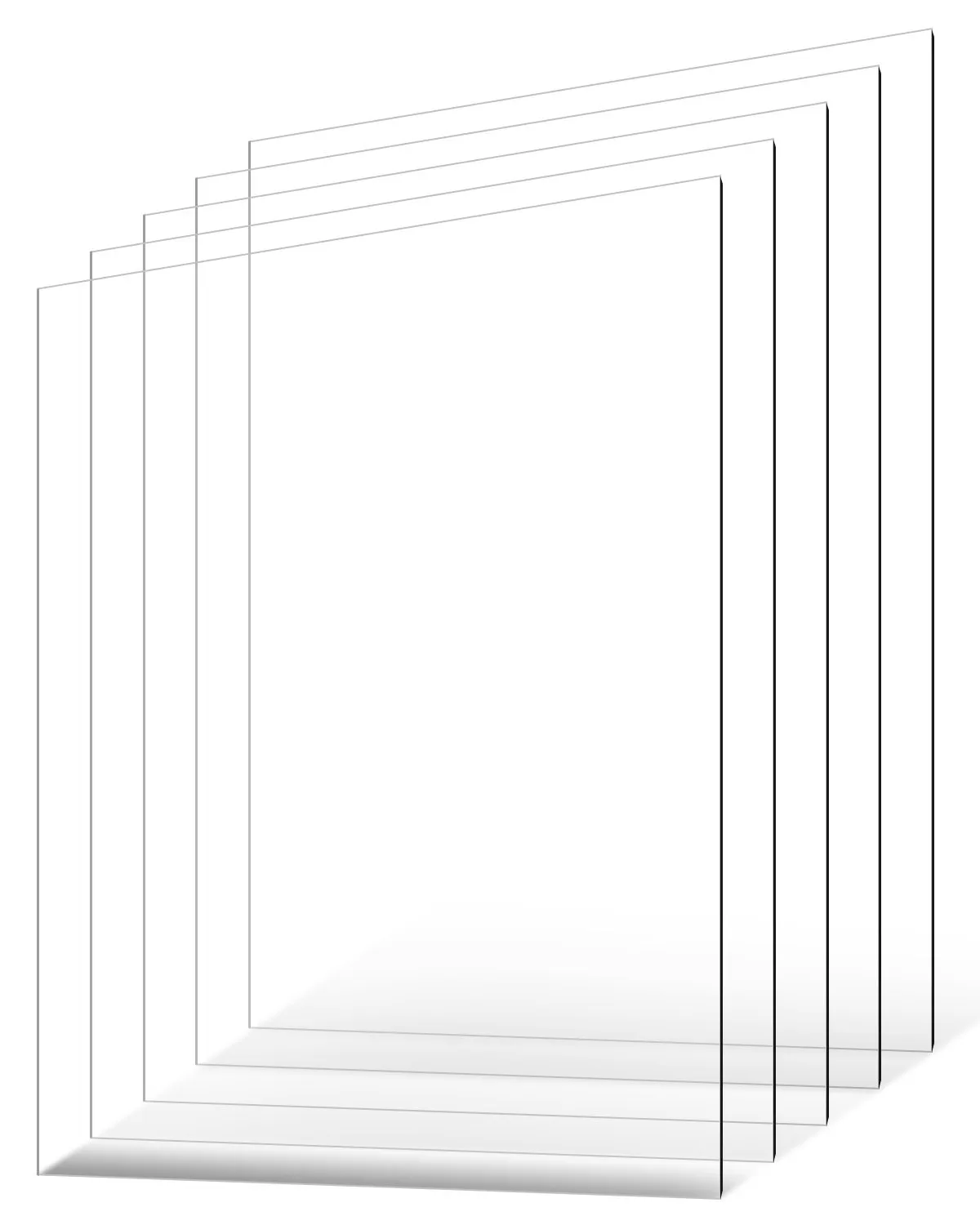 VEVOR PET/Plexiglass Sheets, 5-Pack Plastic Sheet, 24 x 36 Inch 0.04 Inch Thick Transparent,-$25