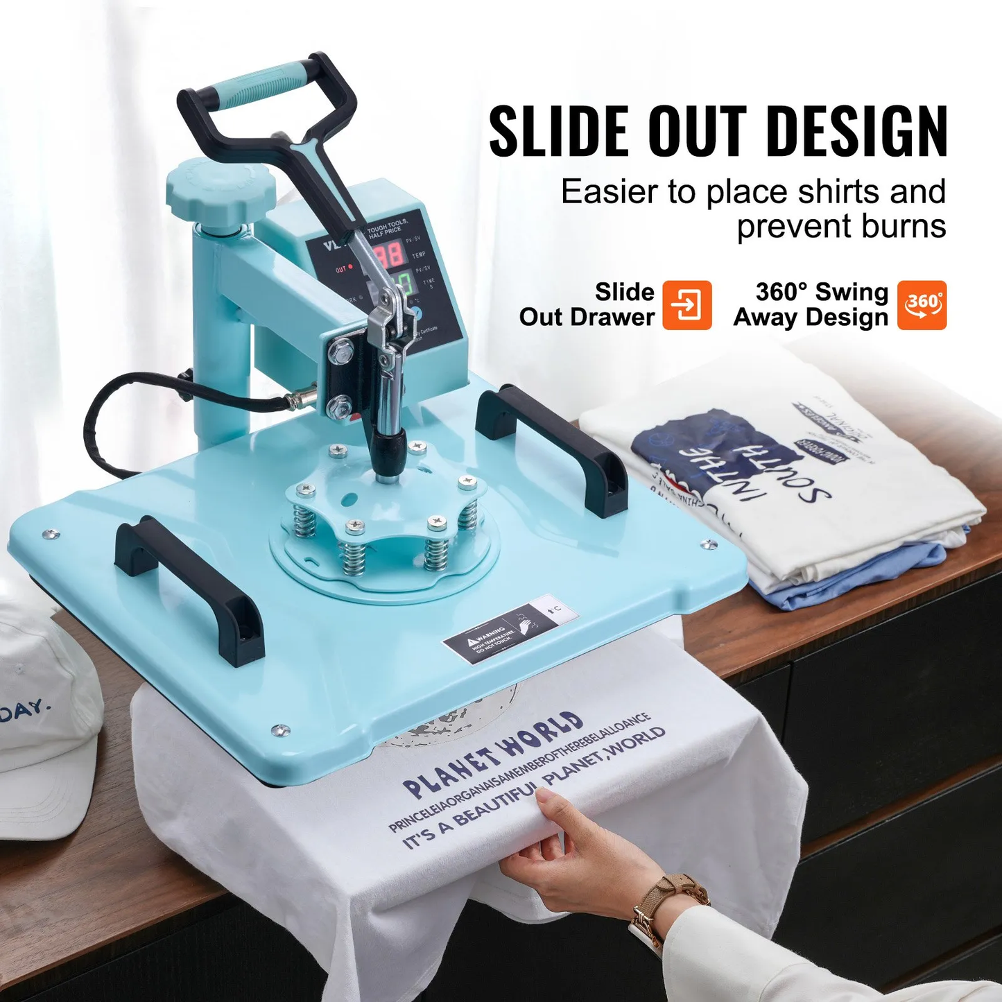 Open Box VEVOR Heat Press Machine, 12 x 15 inch, 2 in 1 Heat Transfer Machine with Hat Press,-$120