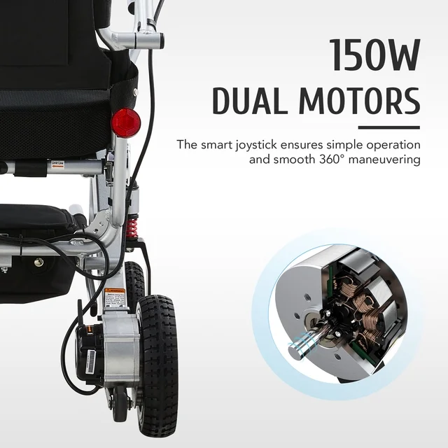 Brand New Assemble Brushless Folding Electric Wheelchair 300W Power Wheelchair, 12.4mi Range,-$1000