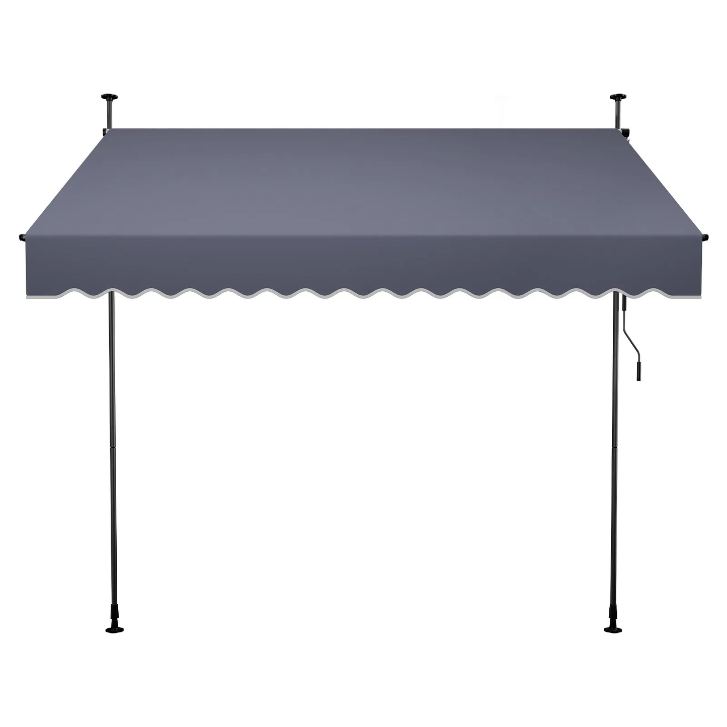 VEVOR Manual Retractable Awning, 118" Outdoor Retractable Patio Awning Sunshade Shelter,-$70