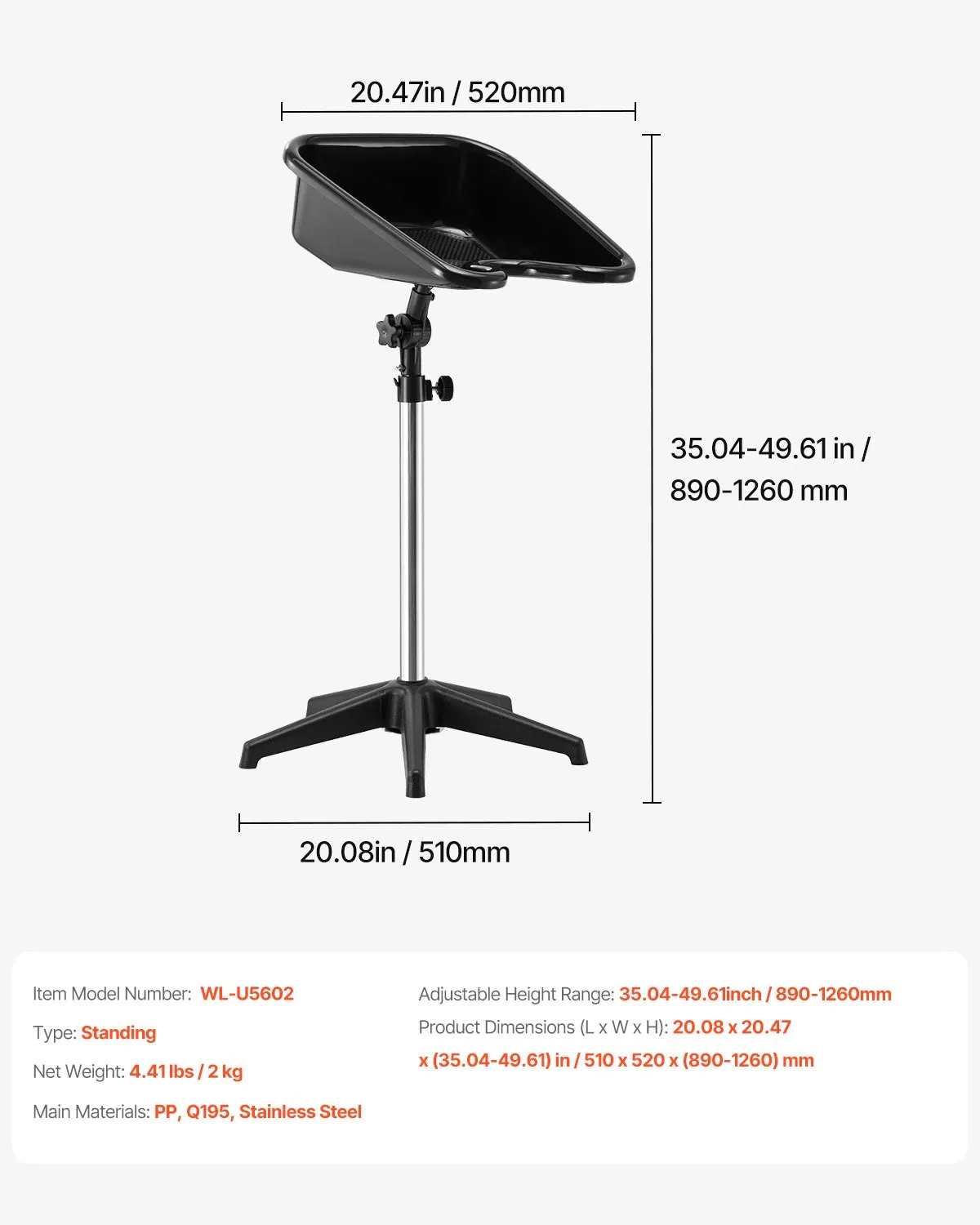 VEVOR Portable Shampoo Bowl, Shampoo Sink with Adjustable Height & Angle, Salon Hair Wash Sink,-$60