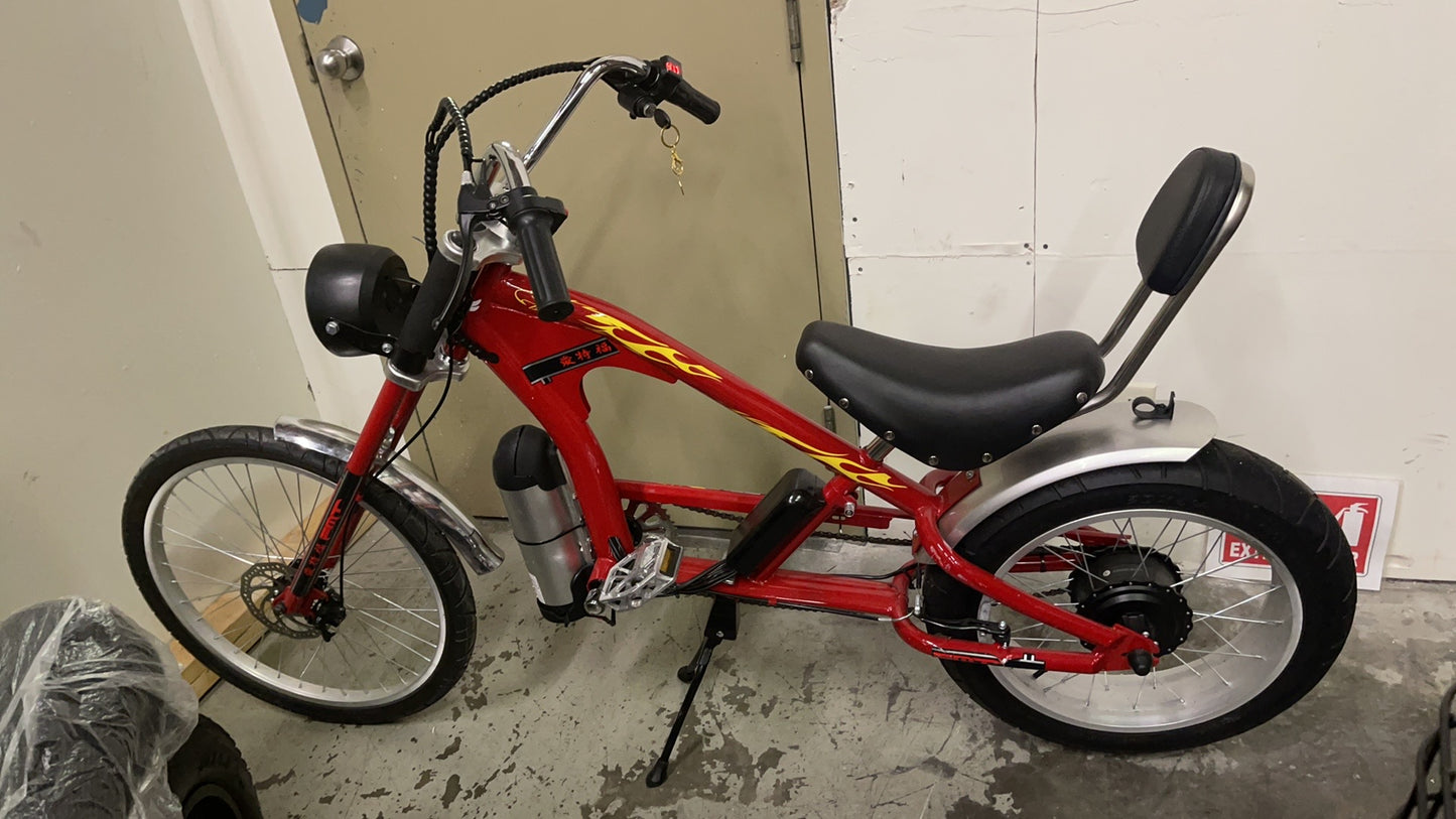 Brand new retro-style electric bike makes a stunning debut with its unique American chopper design, -$900