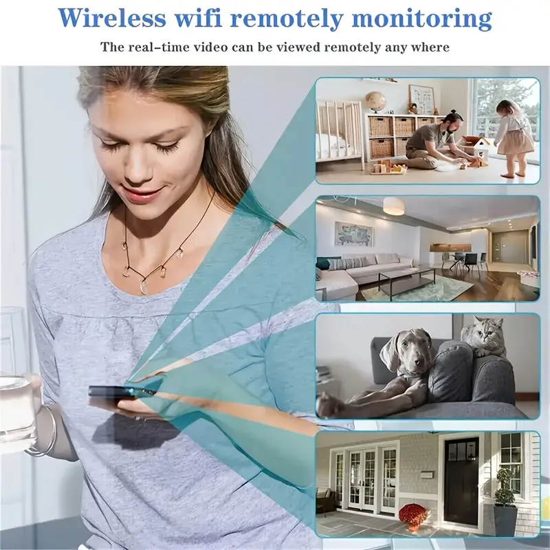 BNIB-1080P Mini WiFi Security Camera – Wireless Remote Monitor with Night Vision & Magnetic Mount,-$10