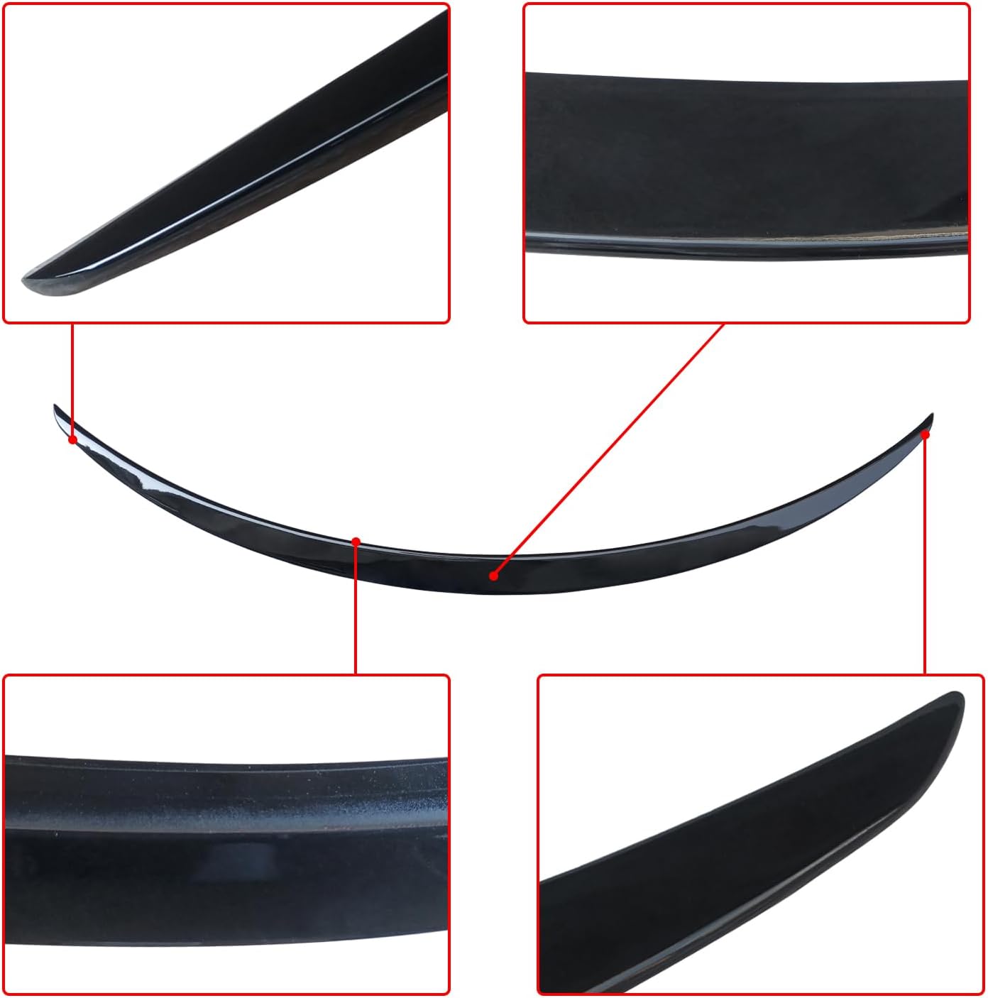 OPen Box NINTE Rear Spoiler for 2020 2021 2022 2023 Tesla Model Y OEM Style Gloss Black ABS Trunk Lip Wing