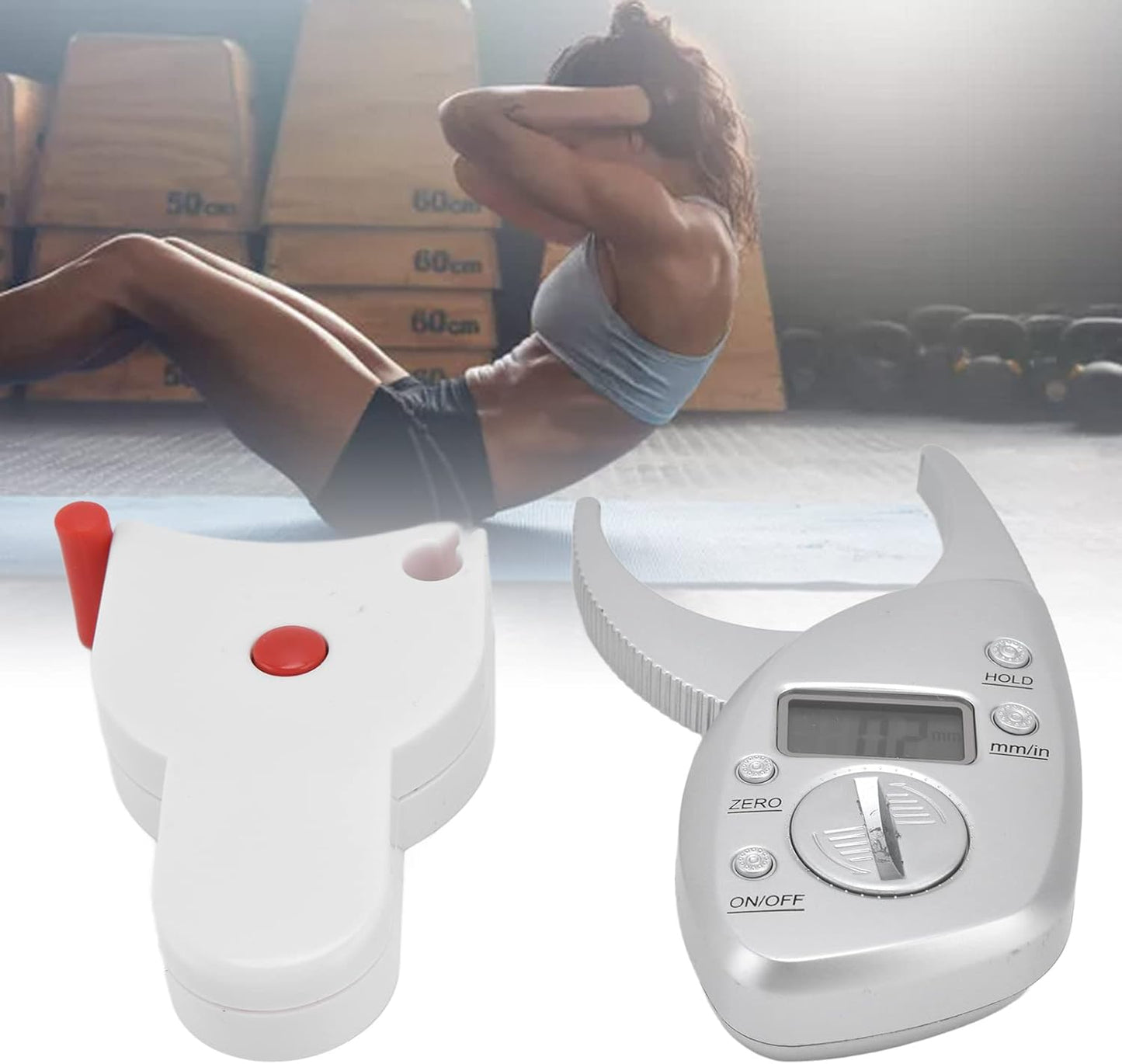 BNIB- Fat Caliper Body Tape Measure, ABS, Digital Display Measuring Tool with Built in Battery,-$15