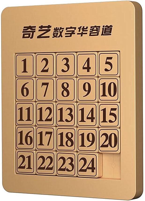 BNIB-QY Toys 5x5 Klotski Puzzle Magnetic Sliding Number Puzzle ABS Brain Teasers Toy (24-Digit Version),-$5