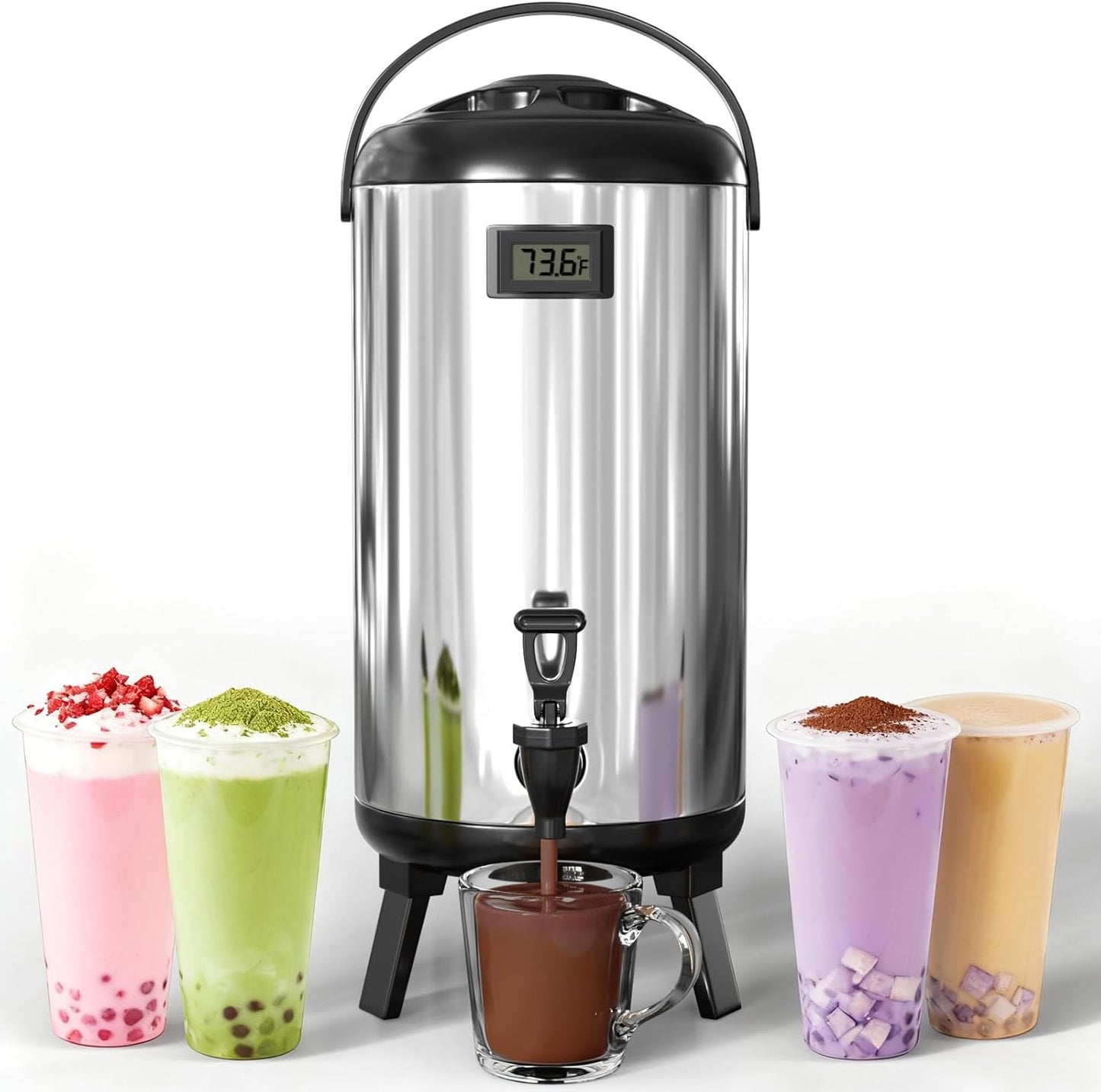 BNIB-3.2 Gallon/12 L Insulated Beverage Dispenser, Thermal Hot&Cold Water Dispenser with Spigot,-$50