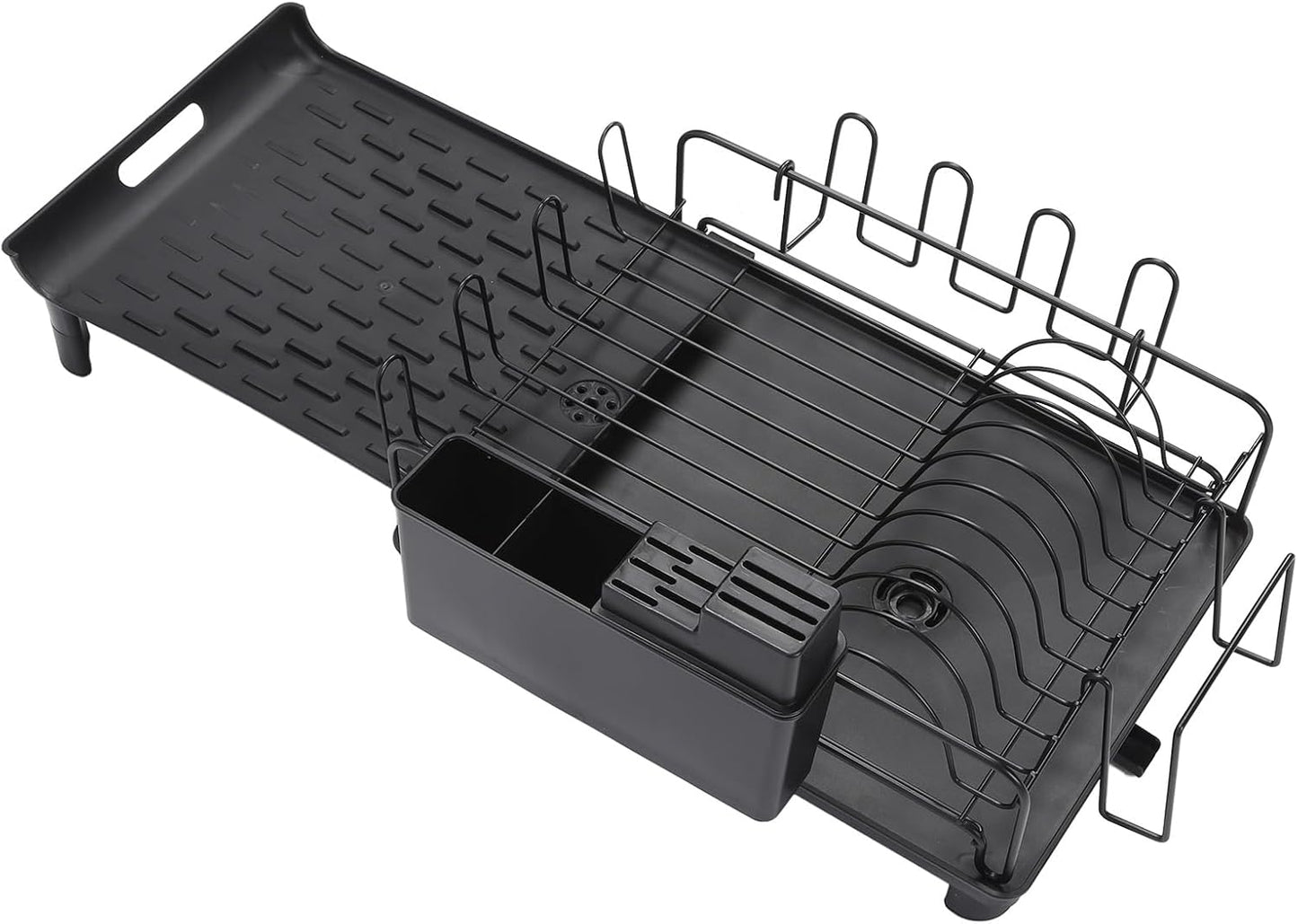BNIB-Extendable Dish Rack, Multifunctional Expandable Dish Drainer with Large Capacity for Kitchen Counter,
