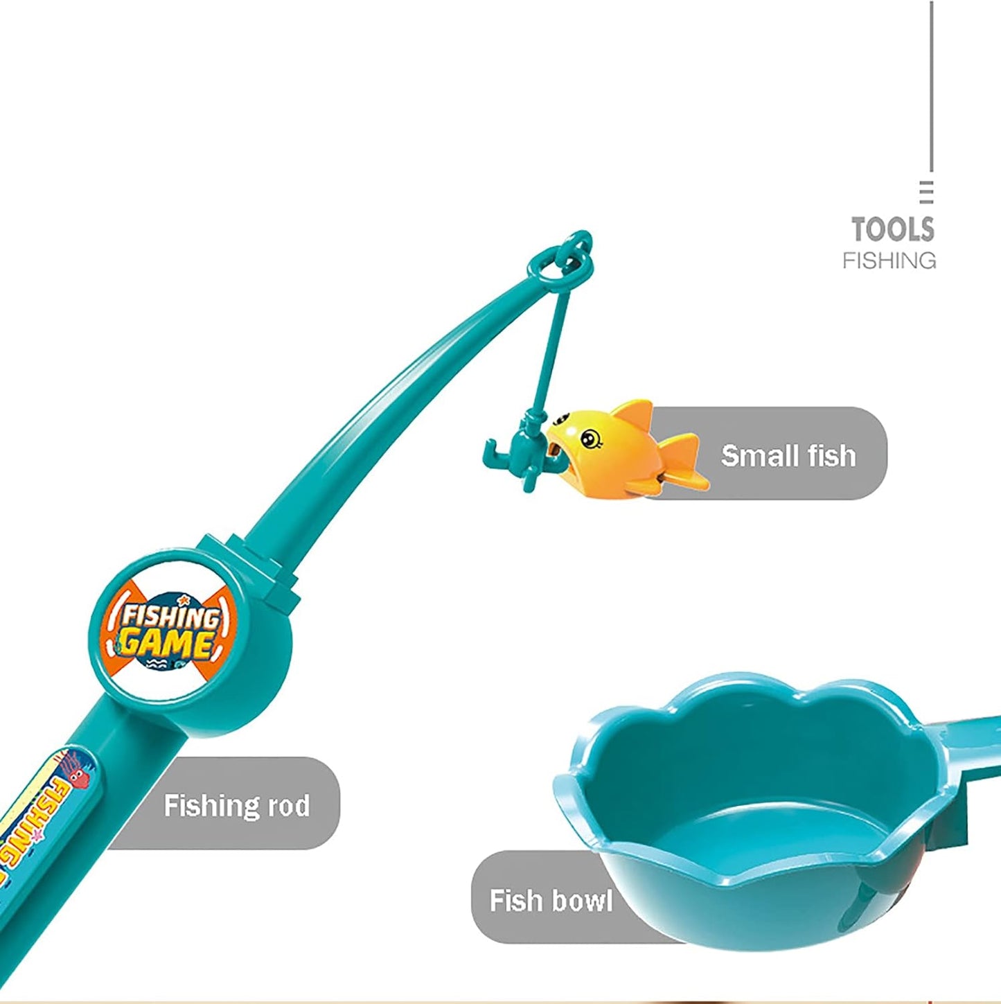 BNIB-Fishing Game Toys Magnetic Game 3 in 1 Interactive Memory Counting for Kids 3-8 Years Old,-$35