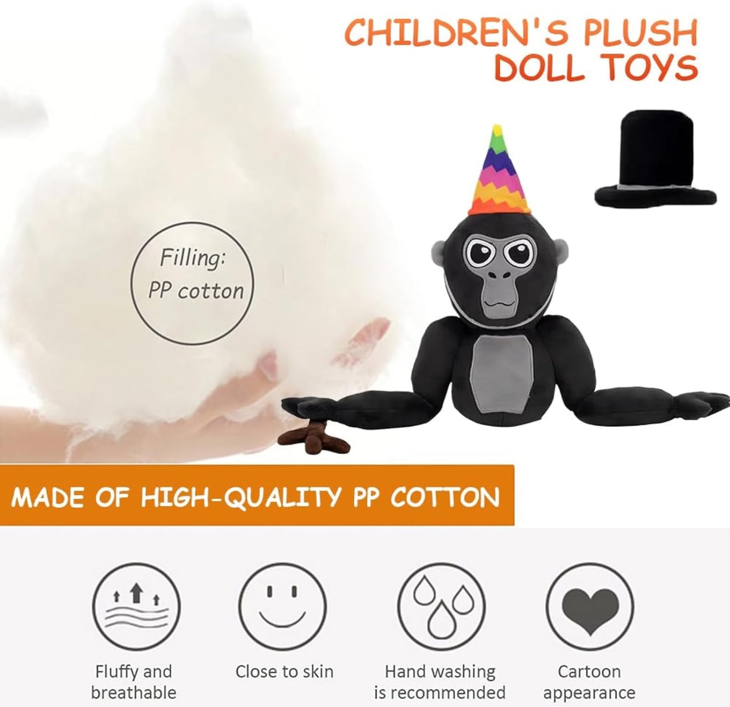 BNIB-Gorilla Tag Plush Toy,Gorilla Tag Monkey Plush Stuffed Animal Doll for Game Lovers